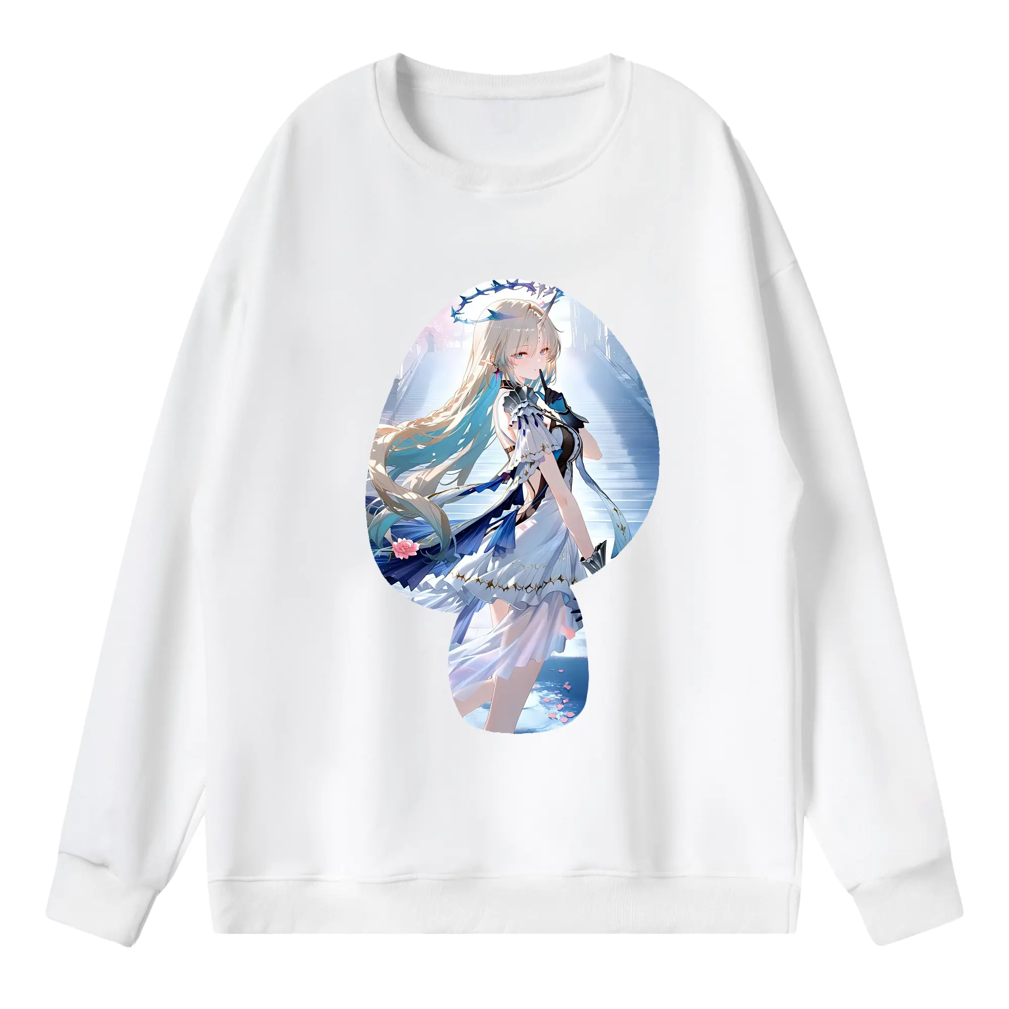 鳴潮 グッズ カルテジア - 薄手 クルーネック スウェット 裏毛260g · ポリエステル 春秋向け カジュアル 男女兼用 · トレーナー デイリー スポーツ 散歩に最適