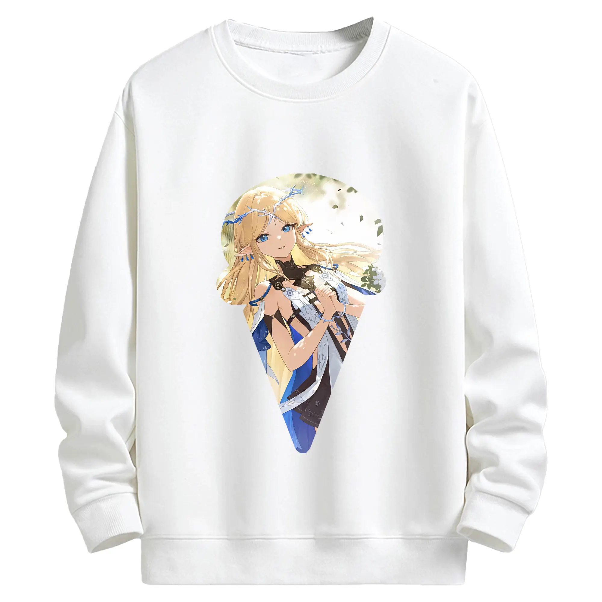 鳴潮 グッズ カルテジア - キッズ クルーネックスウェットシャツ ・ フロントプリント ・ 綿80％ ポリエステル20％ ・ 快適 通学 スポーツ 日常使い お散歩用