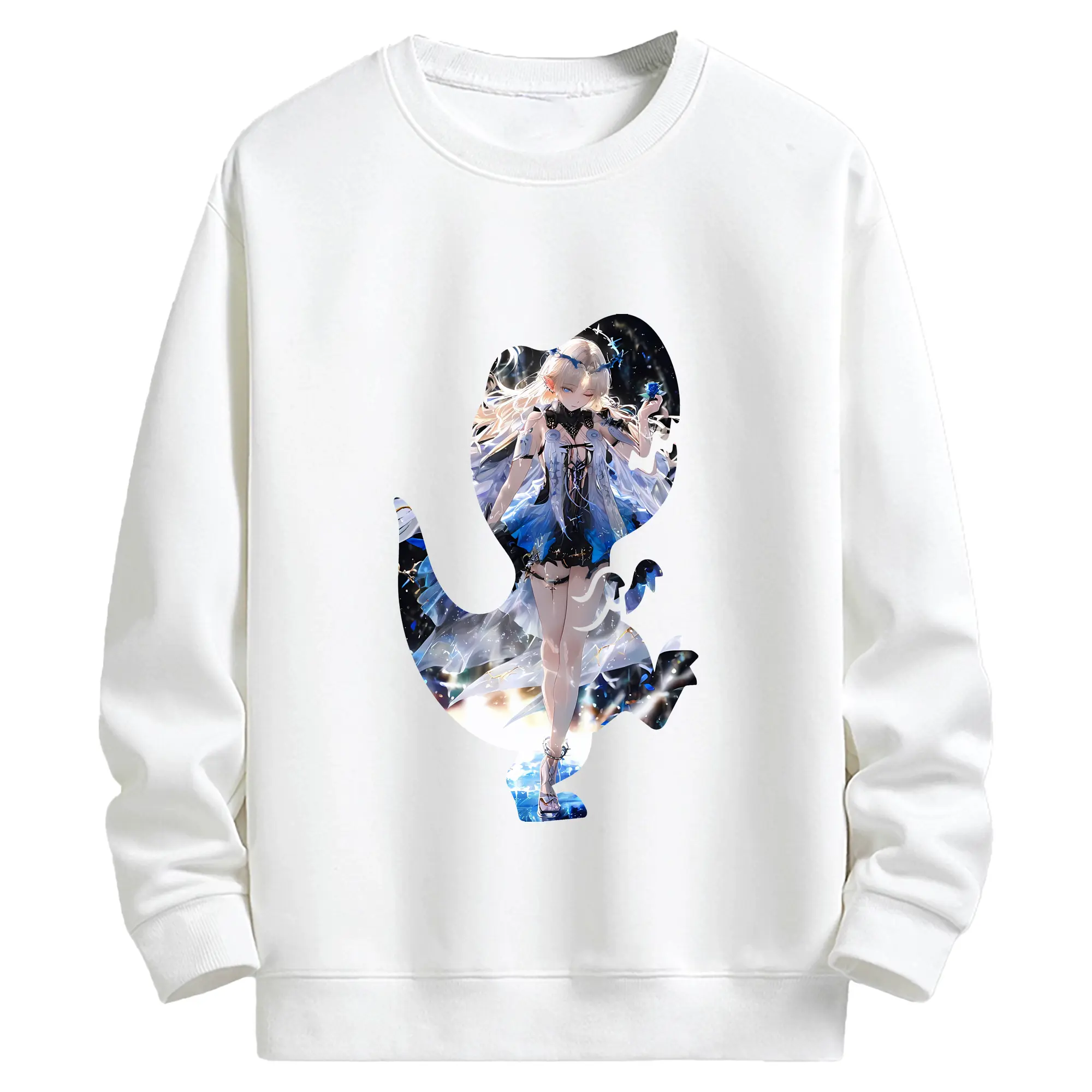 鳴潮 グッズ カルテジア - キッズ クルーネックスウェットシャツ ・ フロントプリント ・ 綿80％ ポリエステル20％ ・ 快適 通学 スポーツ 日常使い お散歩用