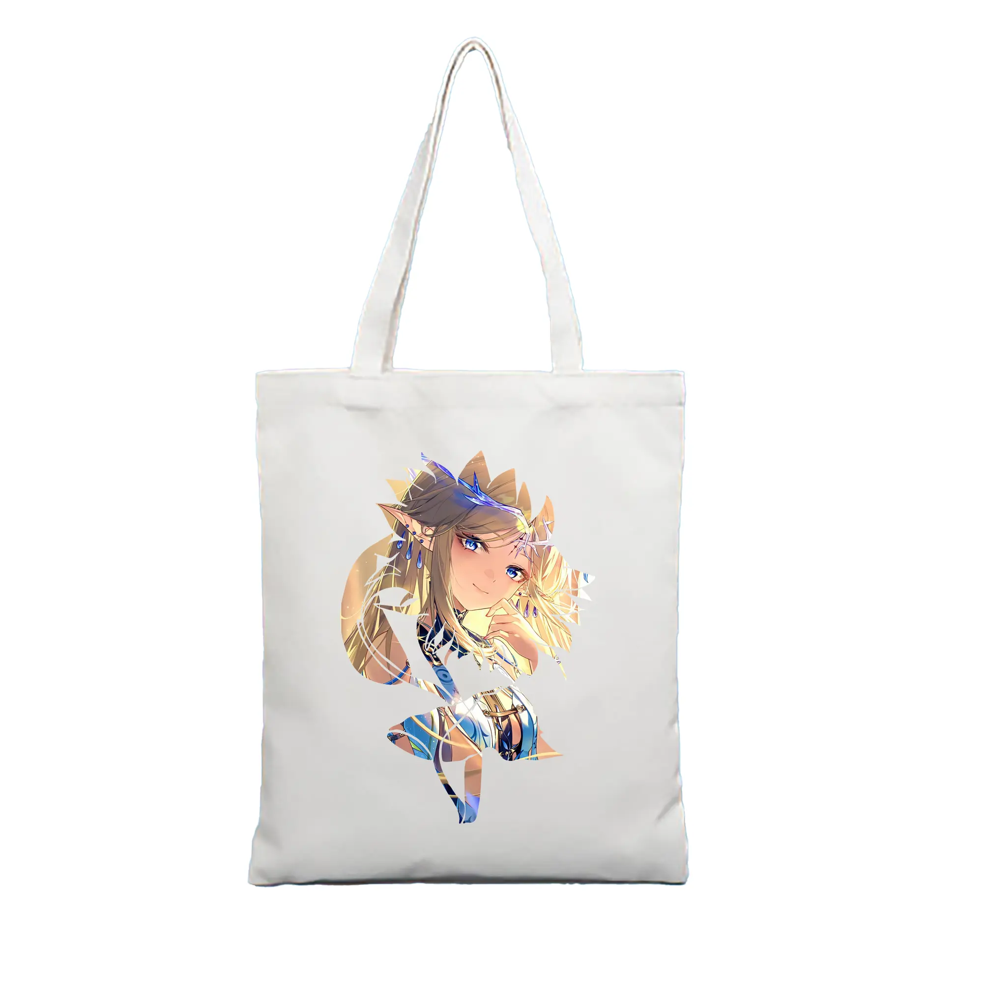 鳴潮 グッズ カルテジア - 縦型キャンバス手提げバッグ（トートバッグ） ・ キャンバス素材 ・ ショッピング用 ・ 軽量 丈夫 お手入れ簡単