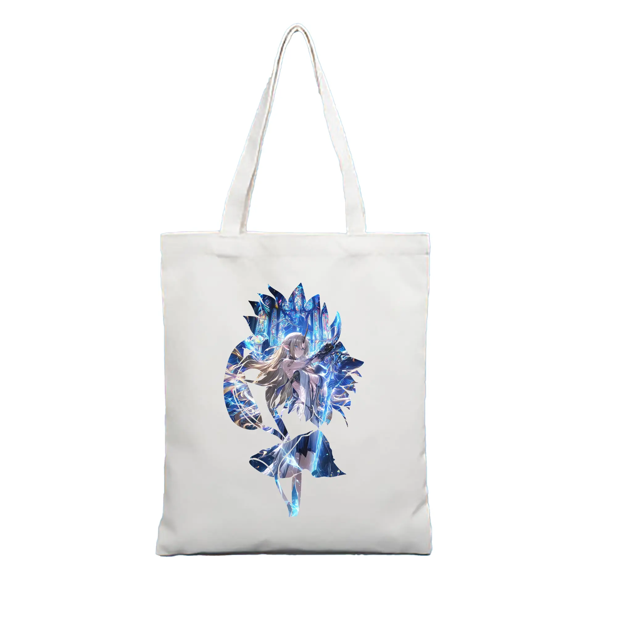 鳴潮 グッズ カルテジア - 縦型キャンバス手提げバッグ（トートバッグ） ・ キャンバス素材 ・ ショッピング用 ・ 軽量 丈夫 お手入れ簡単