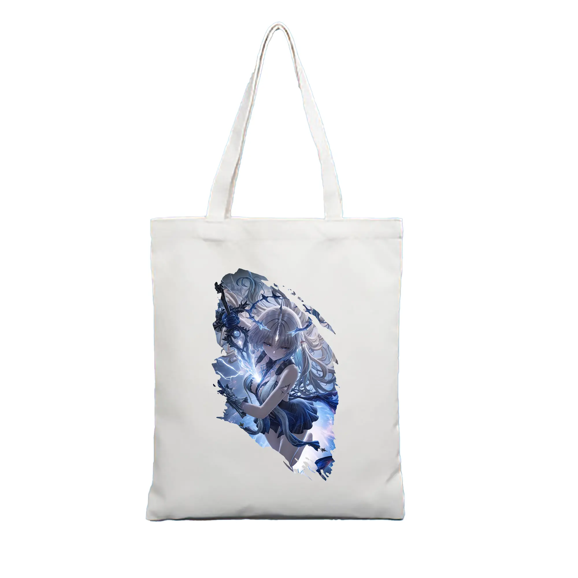 鳴潮 グッズ カルテジア - 縦型キャンバス手提げバッグ（トートバッグ） ・ キャンバス素材 ・ ショッピング用 ・ 軽量 丈夫 お手入れ簡単