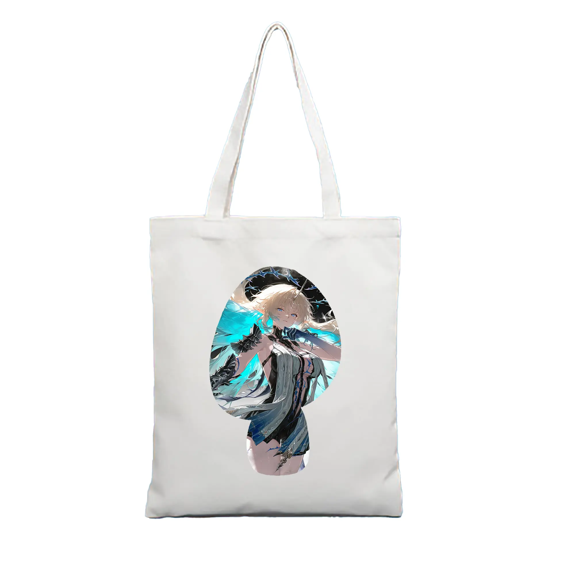 鳴潮 グッズ カルテジア - 縦型キャンバス手提げバッグ（トートバッグ） ・ キャンバス素材 ・ ショッピング用 ・ 軽量 丈夫 お手入れ簡単