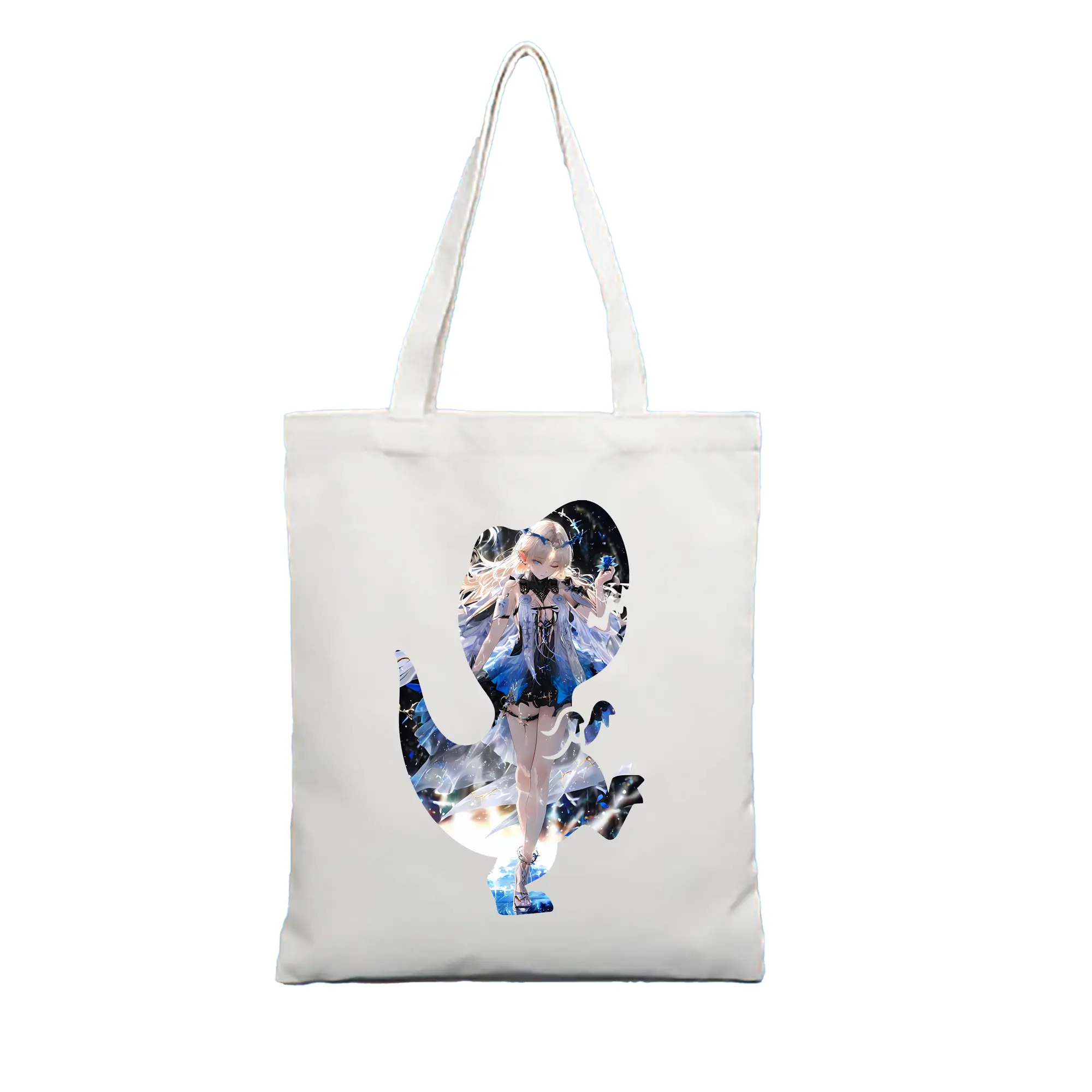 鳴潮 グッズ カルテジア - 縦型キャンバス手提げバッグ（トートバッグ） ・ キャンバス素材 ・ ショッピング用 ・ 軽量 丈夫 お手入れ簡単