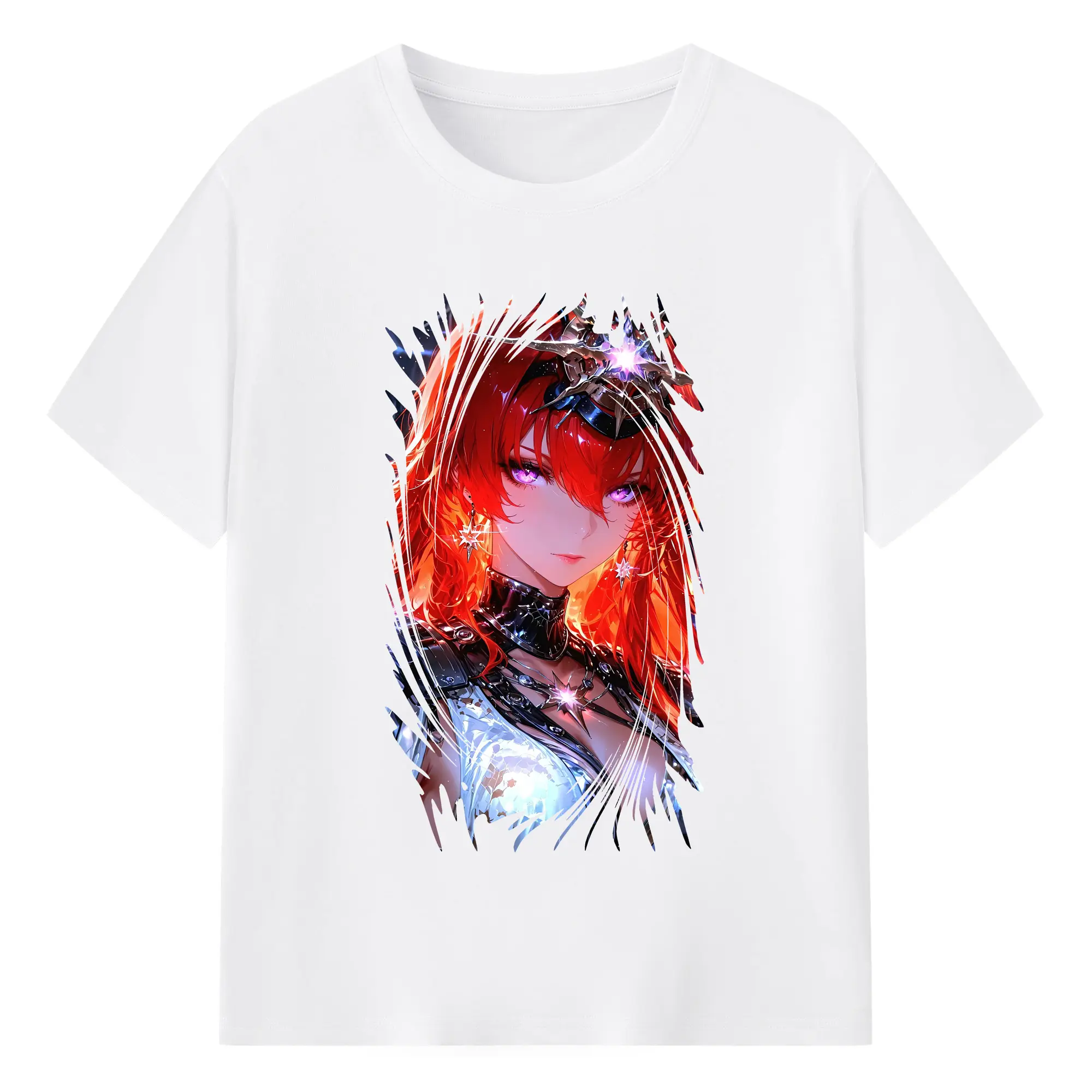 鳴潮 グッズ オーガスタ - 綿100％ 半袖Tシャツ ・ フロントプリント ・ 快適 通気性 ・ 日常使い 散歩 スポーツ用