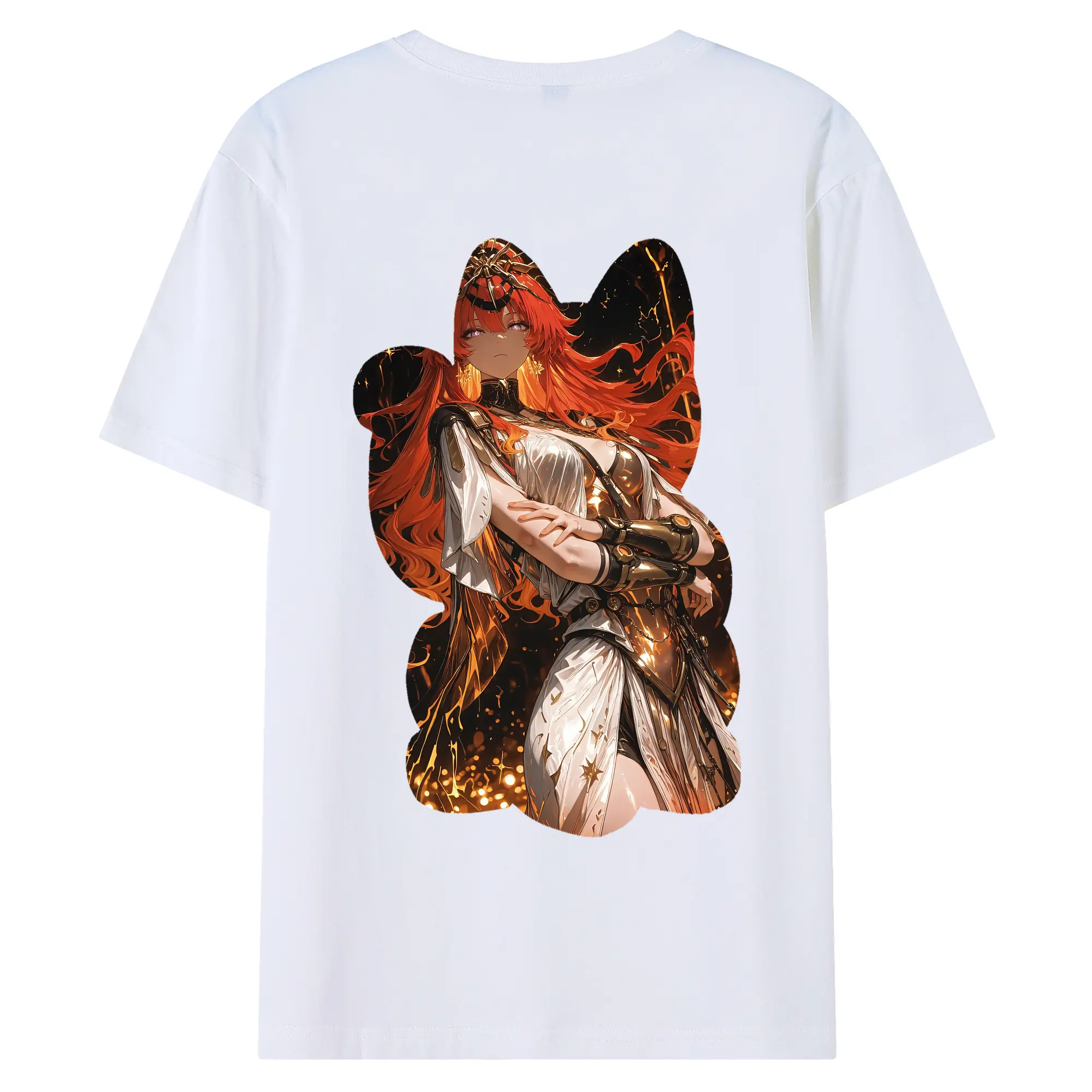 鳴潮 グッズ オーガスタ - 綿100％ 半袖Tシャツ ・ バックプリント ・ 快適 通気性 ・ 日常使い 散歩 スポーツ用