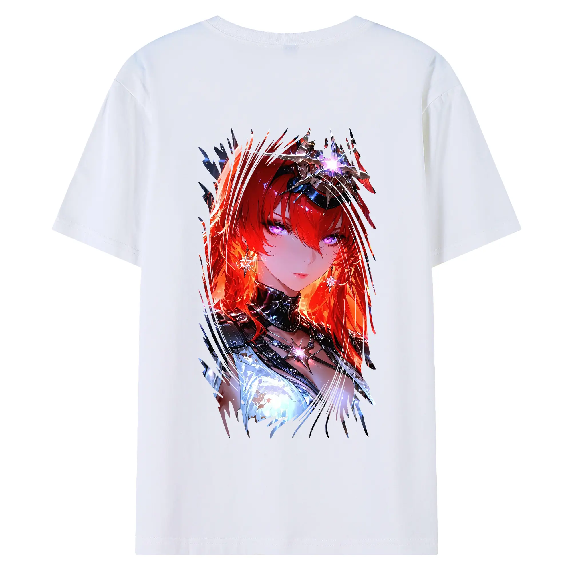 鳴潮 グッズ オーガスタ - 綿100％ 半袖Tシャツ ・ バックプリント ・ 快適 通気性 ・ 日常使い 散歩 スポーツ用