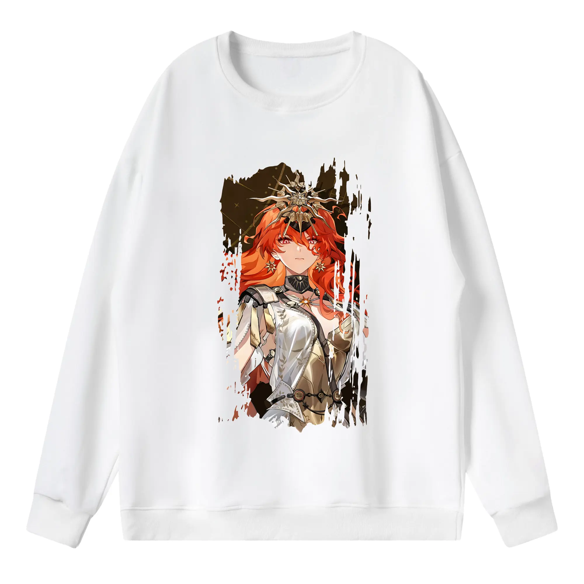 鳴潮 グッズ オーガスタ - 薄手 クルーネック スウェット 裏毛260g · ポリエステル 春秋向け カジュアル 男女兼用 · トレーナー デイリー スポーツ 散歩に最適