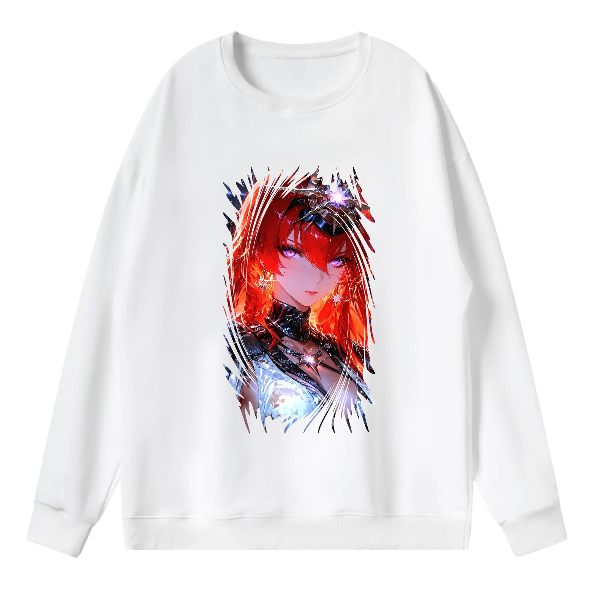 鳴潮 グッズ オーガスタ - 薄手 クルーネック スウェット 裏毛260g · ポリエステル 春秋向け カジュアル 男女兼用 · トレーナー デイリー スポーツ 散歩に最適