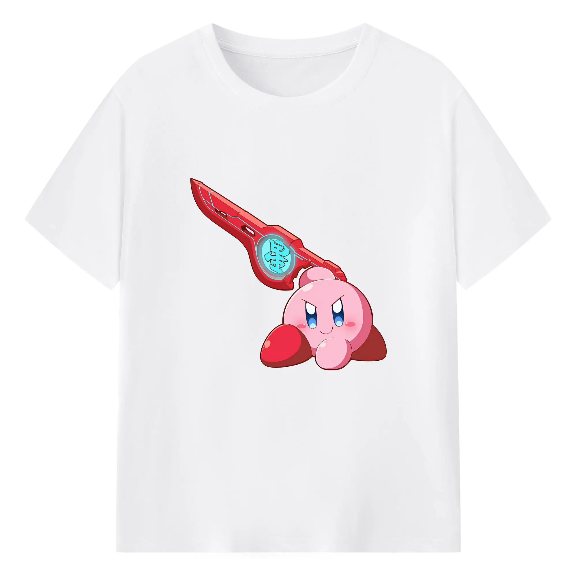 星のカービィ グッズ カービィ - 綿100％ 半袖Tシャツ ・ フロントプリント ・ 快適 通気性 ・ 日常使い 散歩 スポーツ用