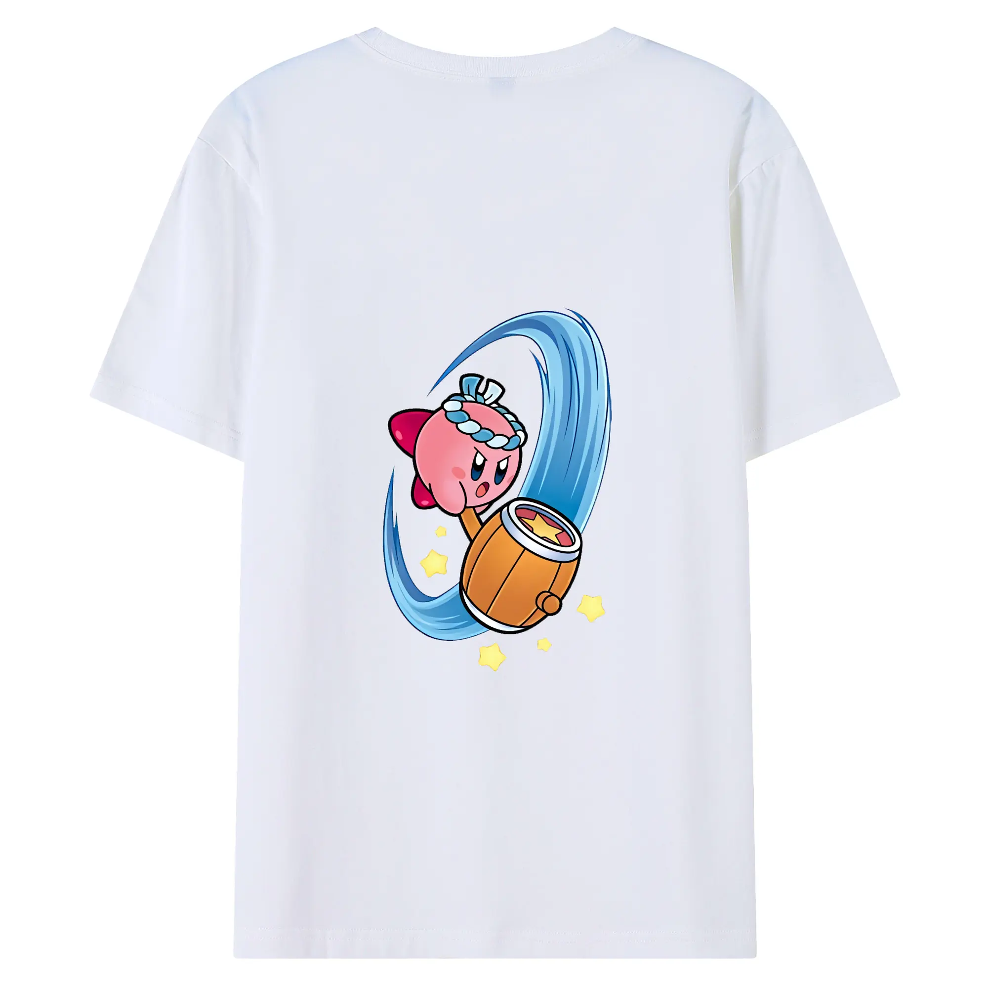 星のカービィ グッズ カービィ - 綿100％ 半袖Tシャツ ・ バックプリント ・ 快適 通気性 ・ 日常使い 散歩 スポーツ用