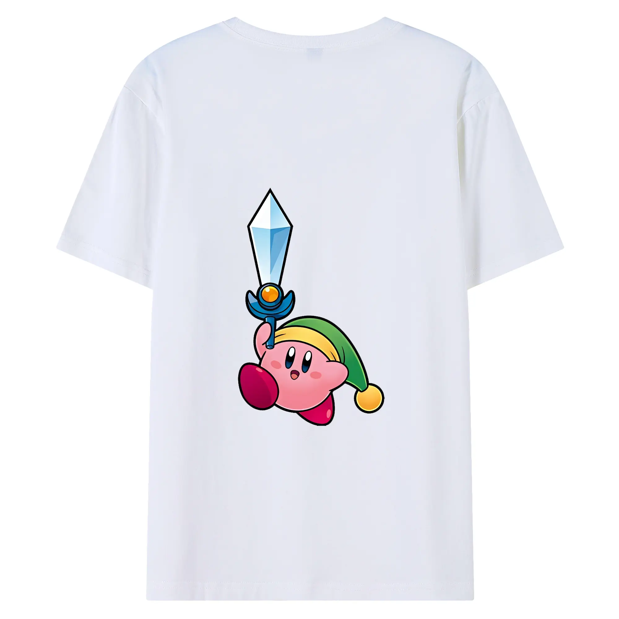 星のカービィ グッズ カービィ - 綿100％ 半袖Tシャツ ・ バックプリント ・ 快適 通気性 ・ 日常使い 散歩 スポーツ用