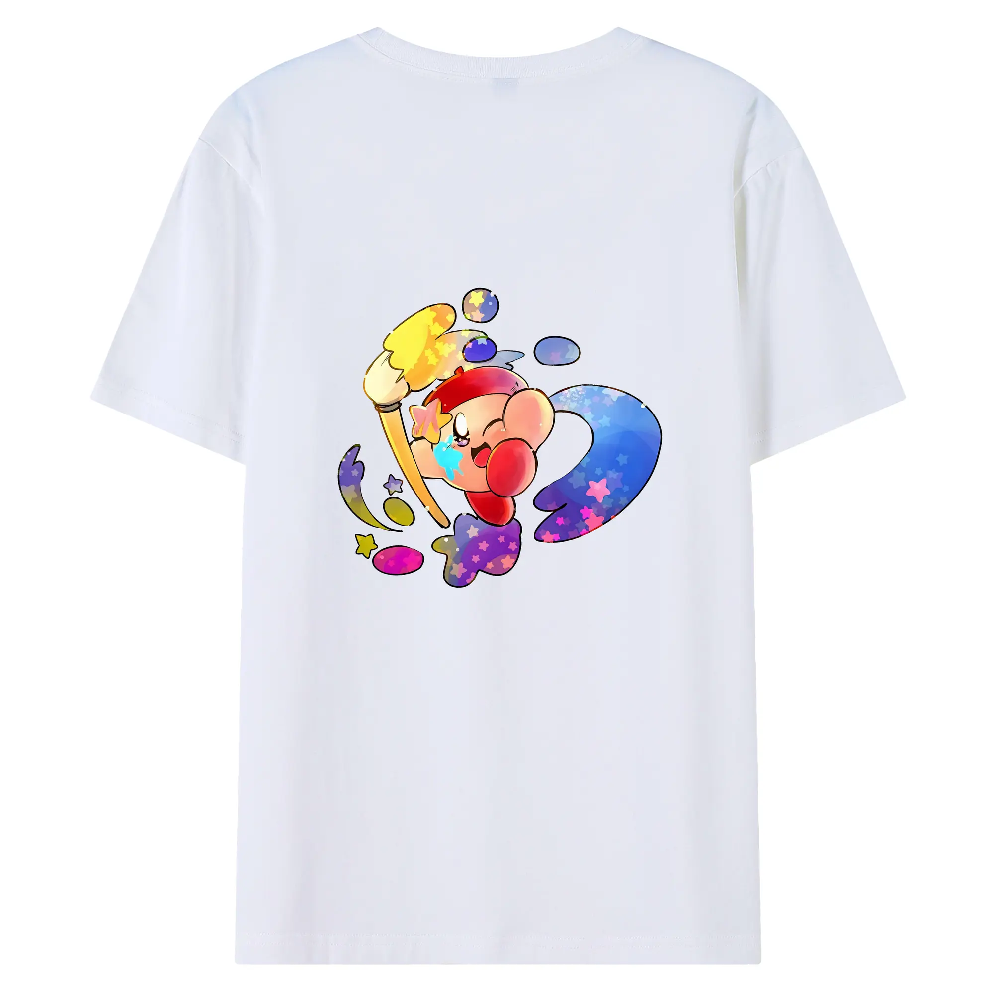 星のカービィ グッズ カービィ - 綿100％ 半袖Tシャツ ・ バックプリント ・ 快適 通気性 ・ 日常使い 散歩 スポーツ用