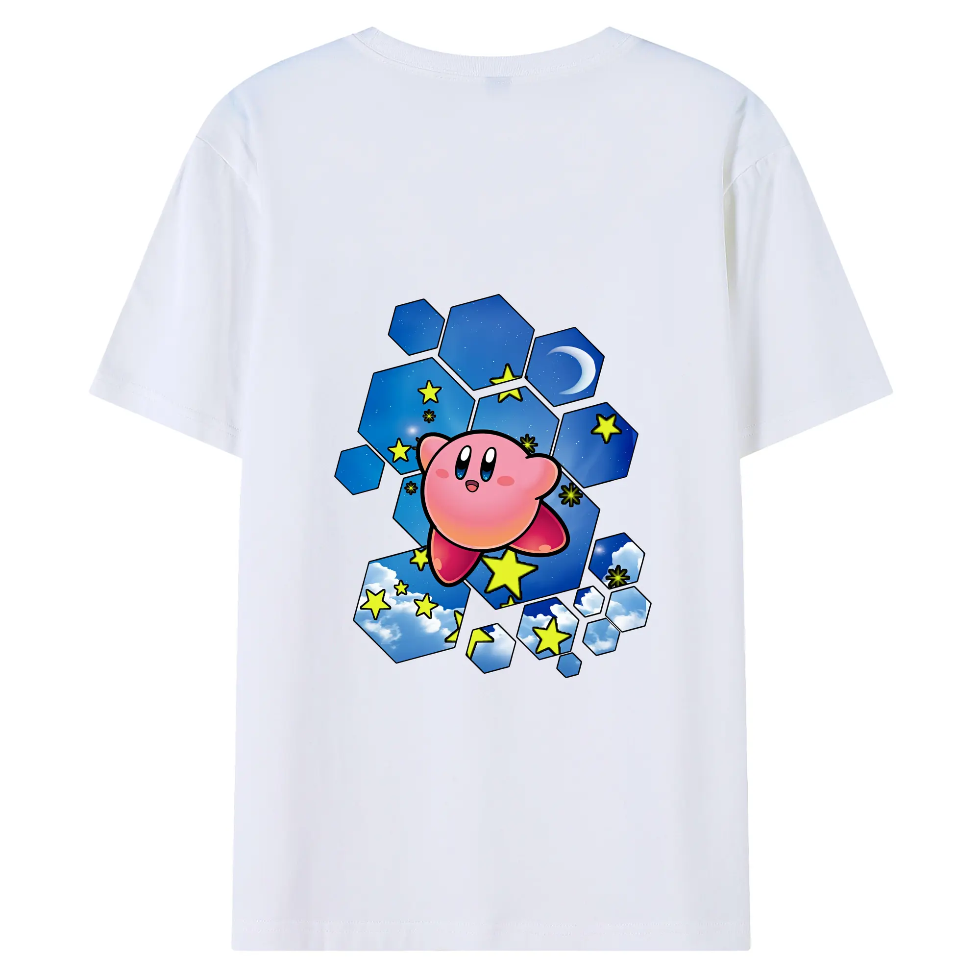 星のカービィ グッズ カービィ - 綿100％ 半袖Tシャツ ・ バックプリント ・ 快適 通気性 ・ 日常使い 散歩 スポーツ用