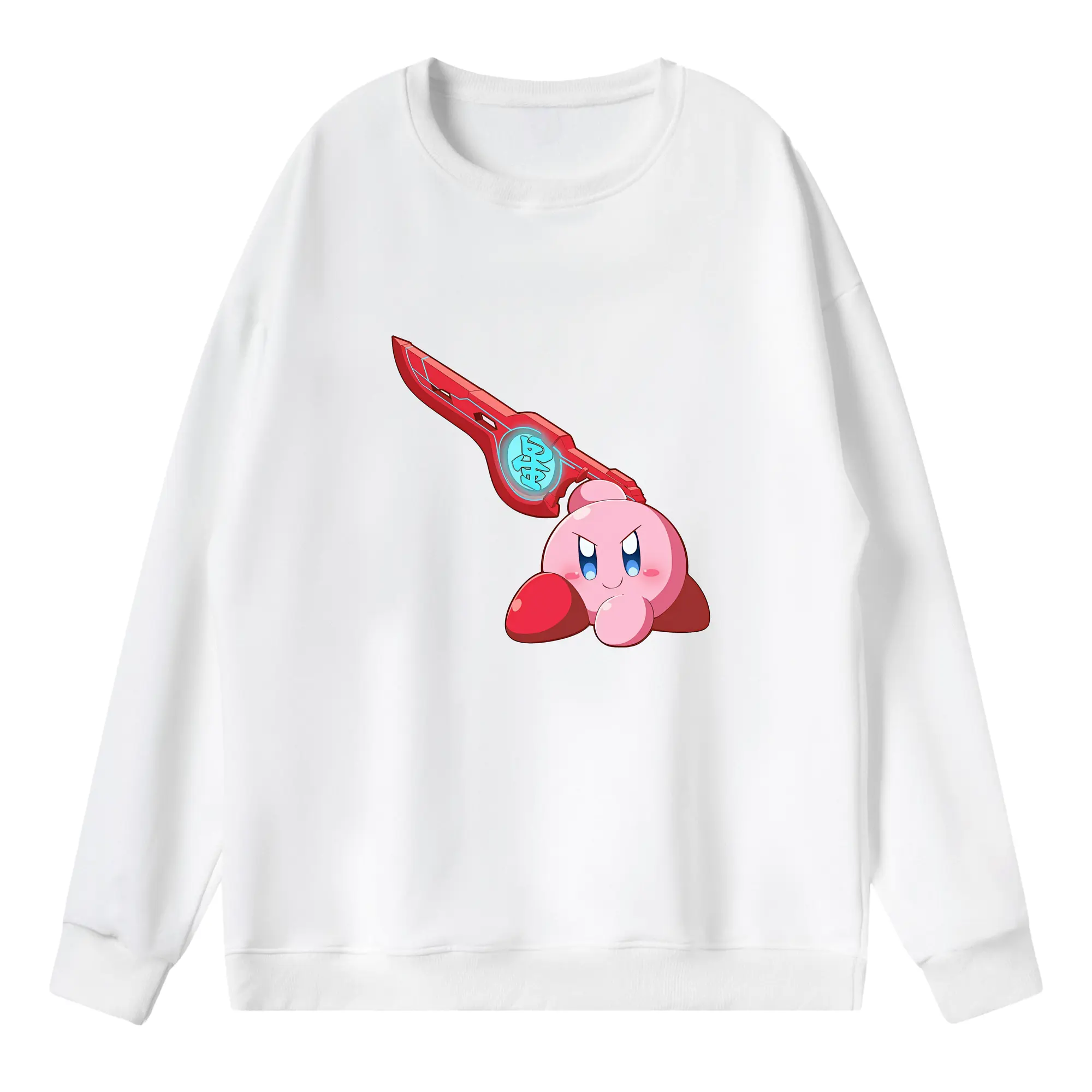 星のカービィ グッズ カービィ - 薄手 クルーネック スウェット 裏毛260g · ポリエステル 春秋向け カジュアル 男女兼用 · トレーナー デイリー スポーツ 散歩に最適