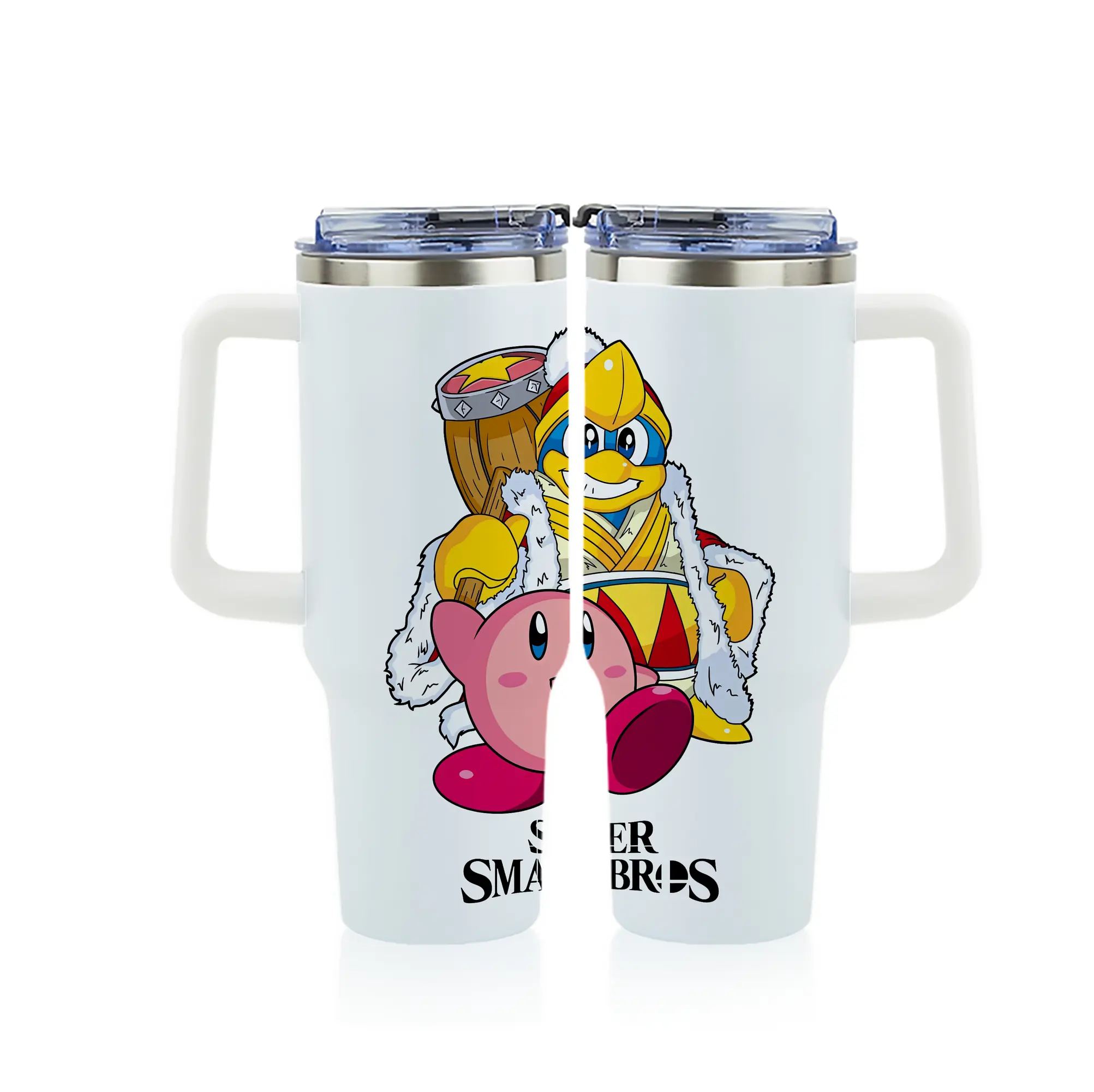 星のカービィ グッズ デデデ大王 - 1200mL フルプリント車用タンブラー ・ 304ステンレス 内側 ・ 201ステンレス 外側 ・ 保温 保冷 ・ 通勤 ドライブ アウトドア用