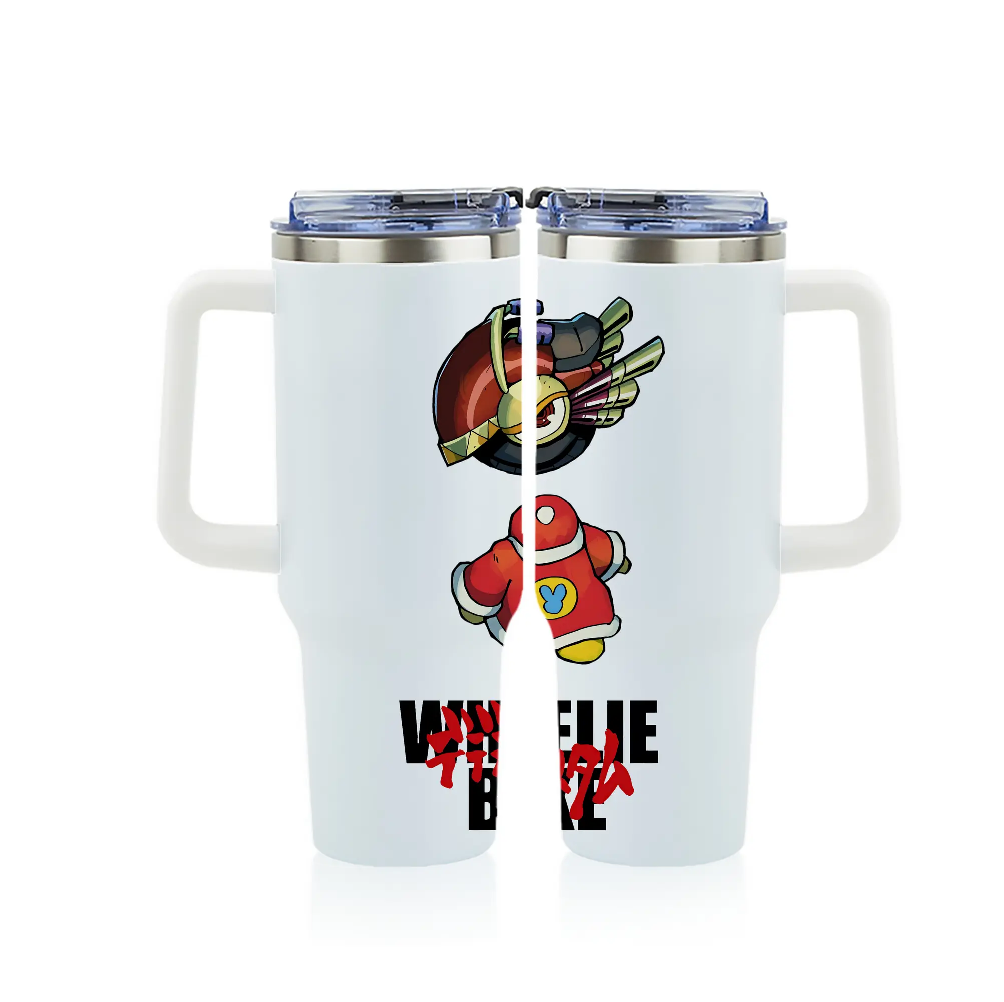 星のカービィ グッズ デデデ大王 - 1200mL フルプリント車用タンブラー ・ 304ステンレス 内側 ・ 201ステンレス 外側 ・ 保温 保冷 ・ 通勤 ドライブ アウトドア用