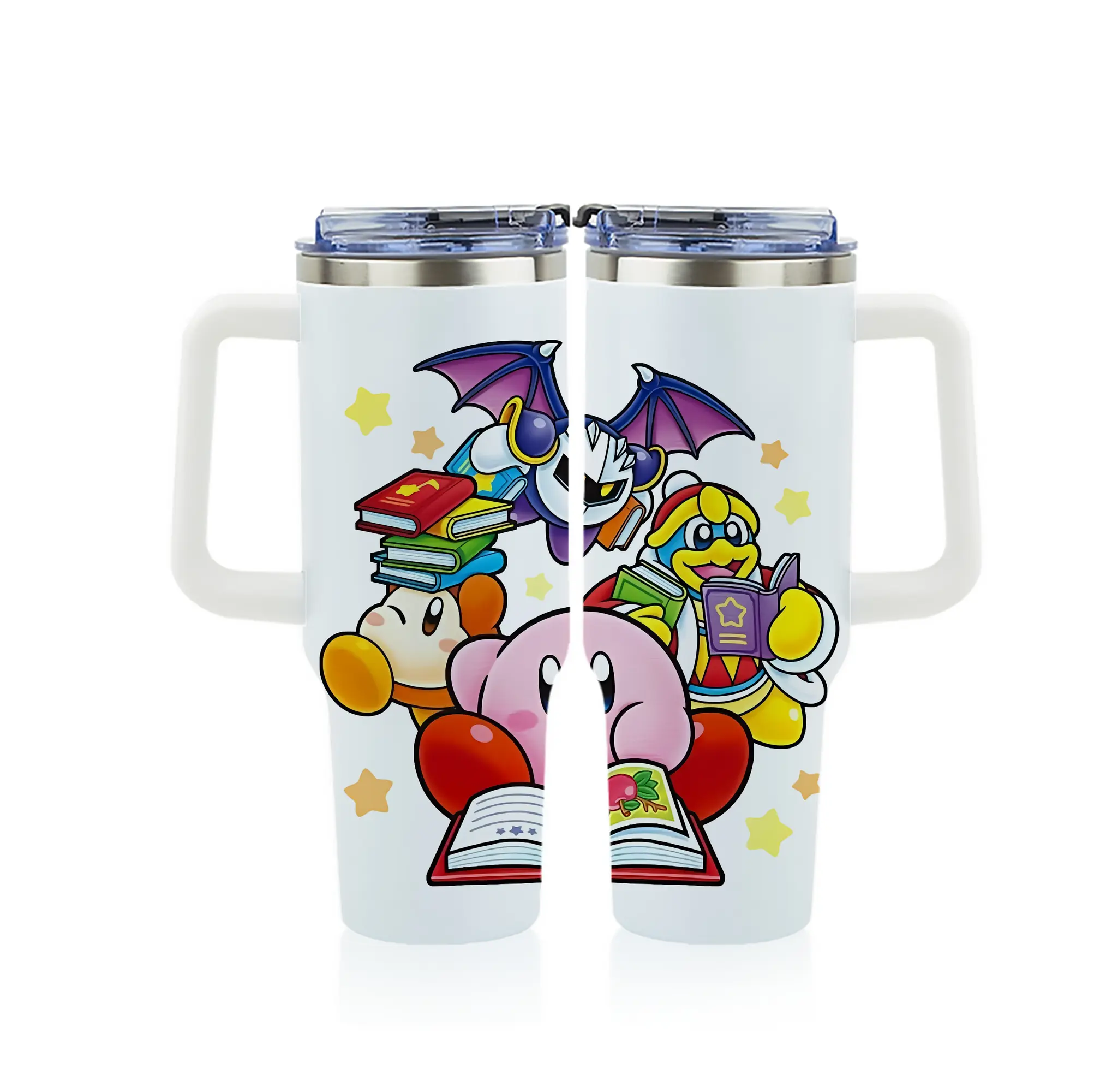 星のカービィ グッズ デデデ大王 - 1200mL フルプリント車用タンブラー ・ 304ステンレス 内側 ・ 201ステンレス 外側 ・ 保温 保冷 ・ 通勤 ドライブ アウトドア用