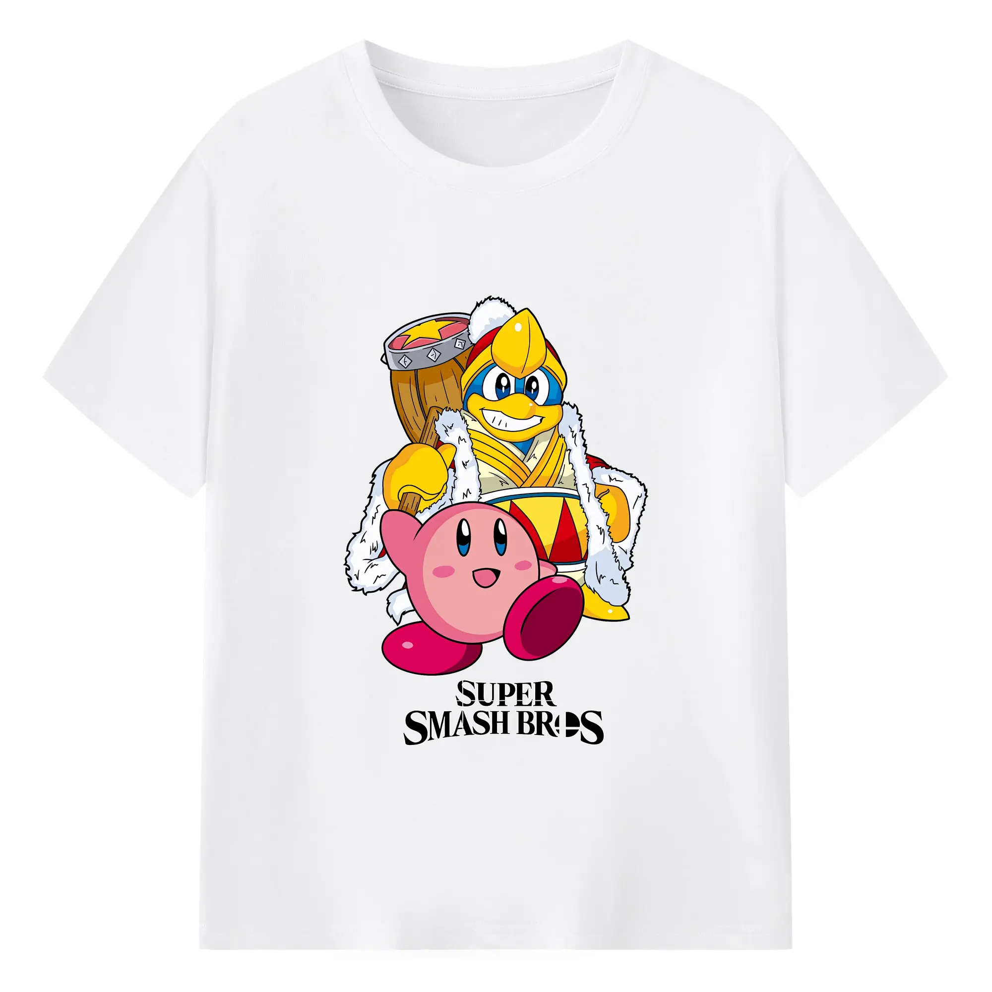 星のカービィ グッズ デデデ大王 - 綿100％ 半袖Tシャツ ・ フロントプリント ・ 快適 通気性 ・ 日常使い 散歩 スポーツ用