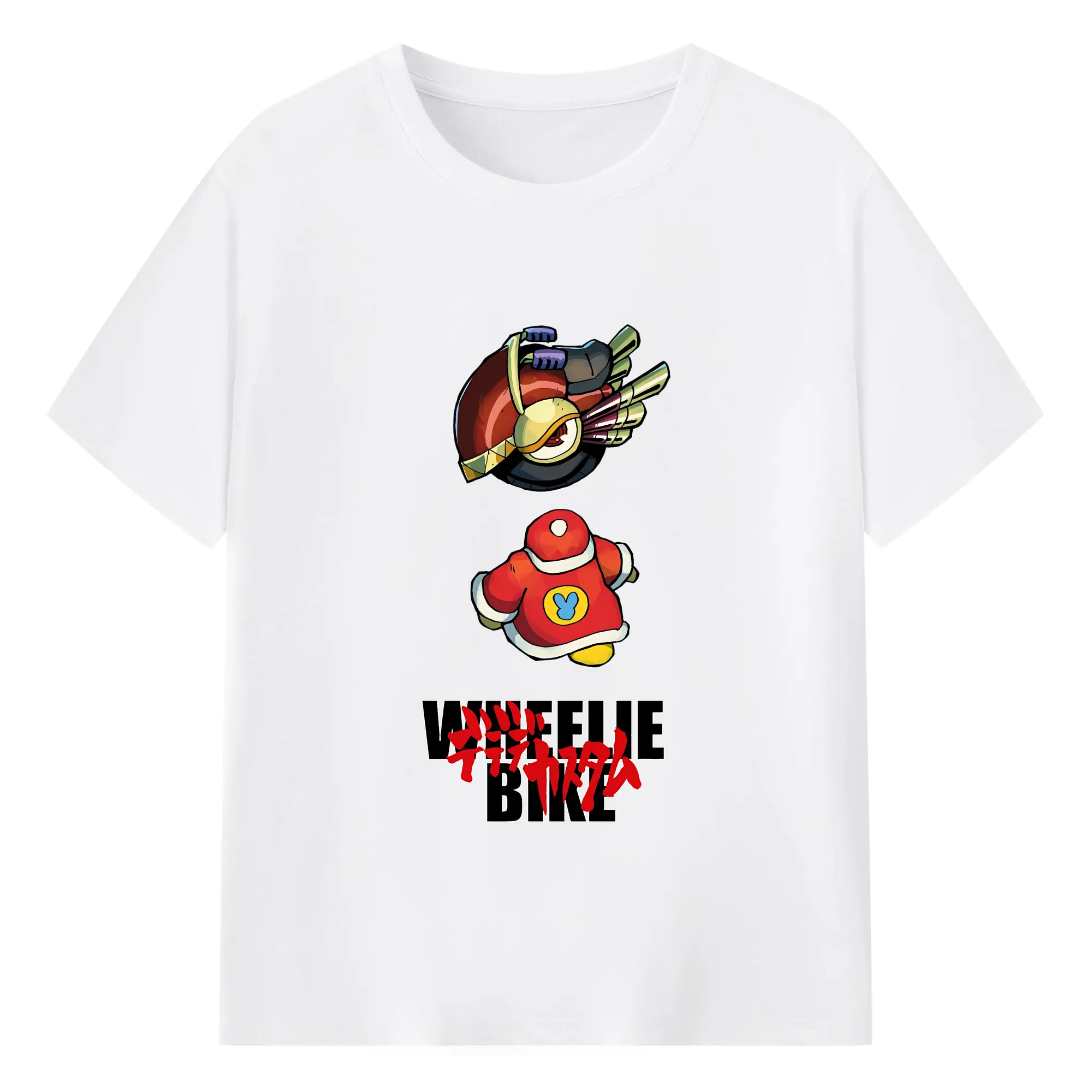 星のカービィ グッズ デデデ大王 - 綿100％ 半袖Tシャツ ・ フロントプリント ・ 快適 通気性 ・ 日常使い 散歩 スポーツ用