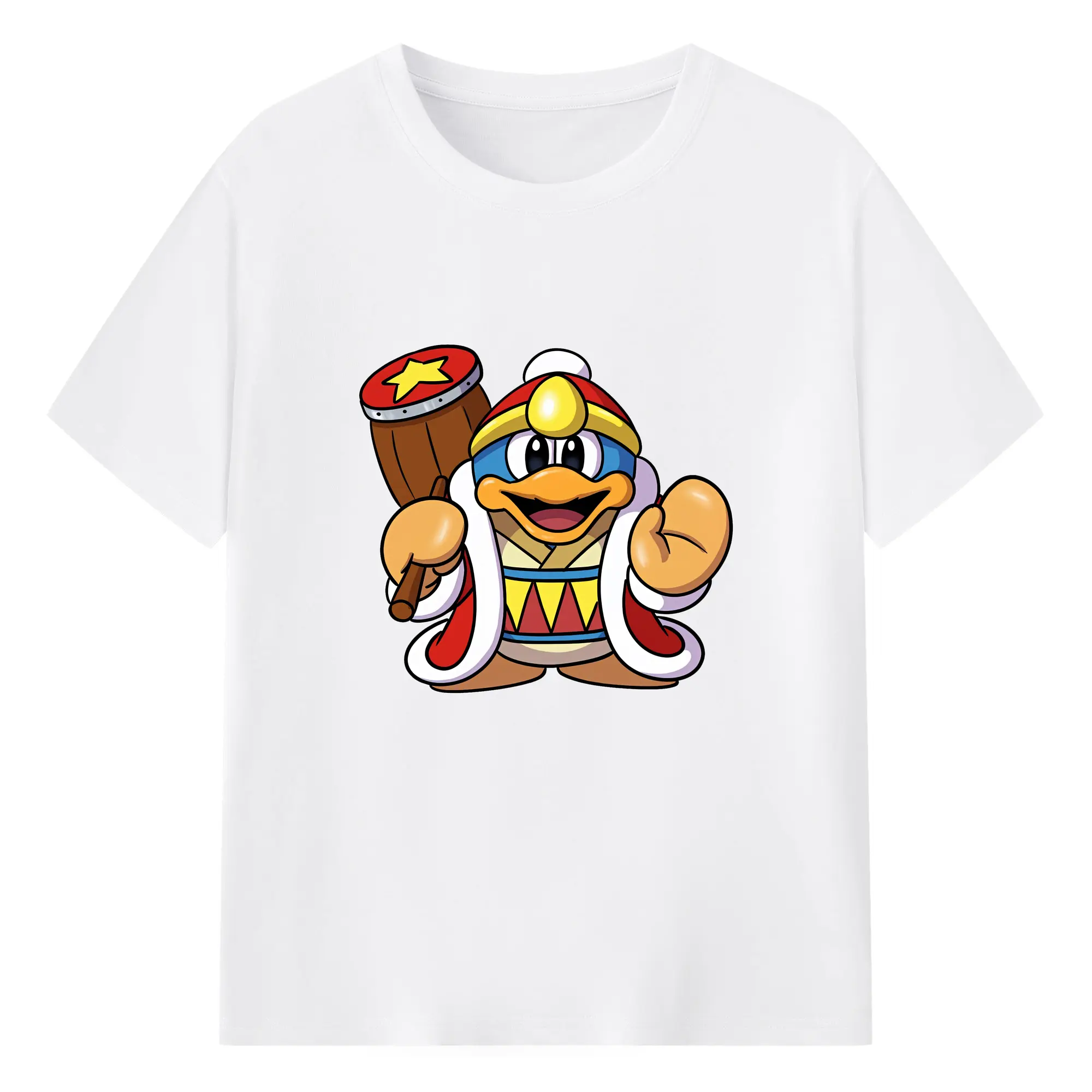 星のカービィ グッズ デデデ大王 - 綿100％ 半袖Tシャツ ・ フロントプリント ・ 快適 通気性 ・ 日常使い 散歩 スポーツ用