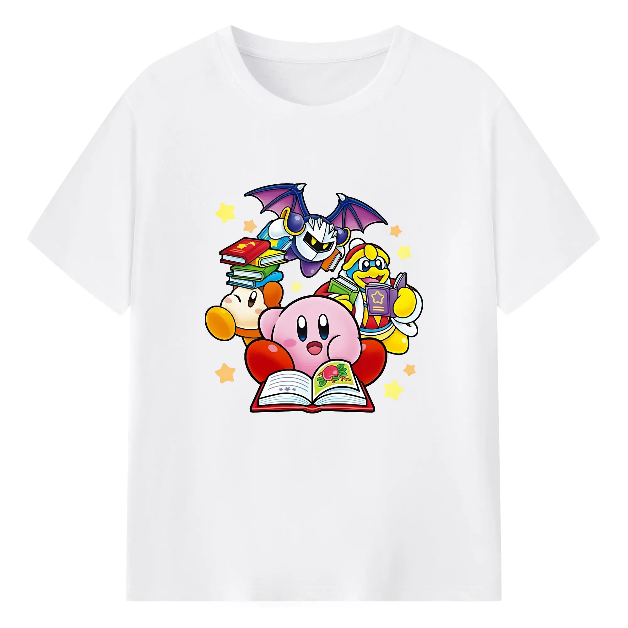 星のカービィ グッズ デデデ大王 - 綿100％ 半袖Tシャツ ・ フロントプリント ・ 快適 通気性 ・ 日常使い 散歩 スポーツ用