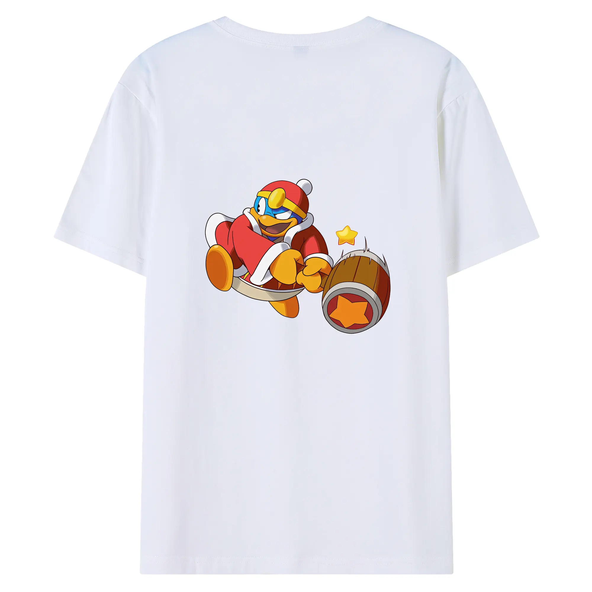 星のカービィ グッズ デデデ大王 - 綿100％ 半袖Tシャツ ・ バックプリント ・ 快適 通気性 ・ 日常使い 散歩 スポーツ用
