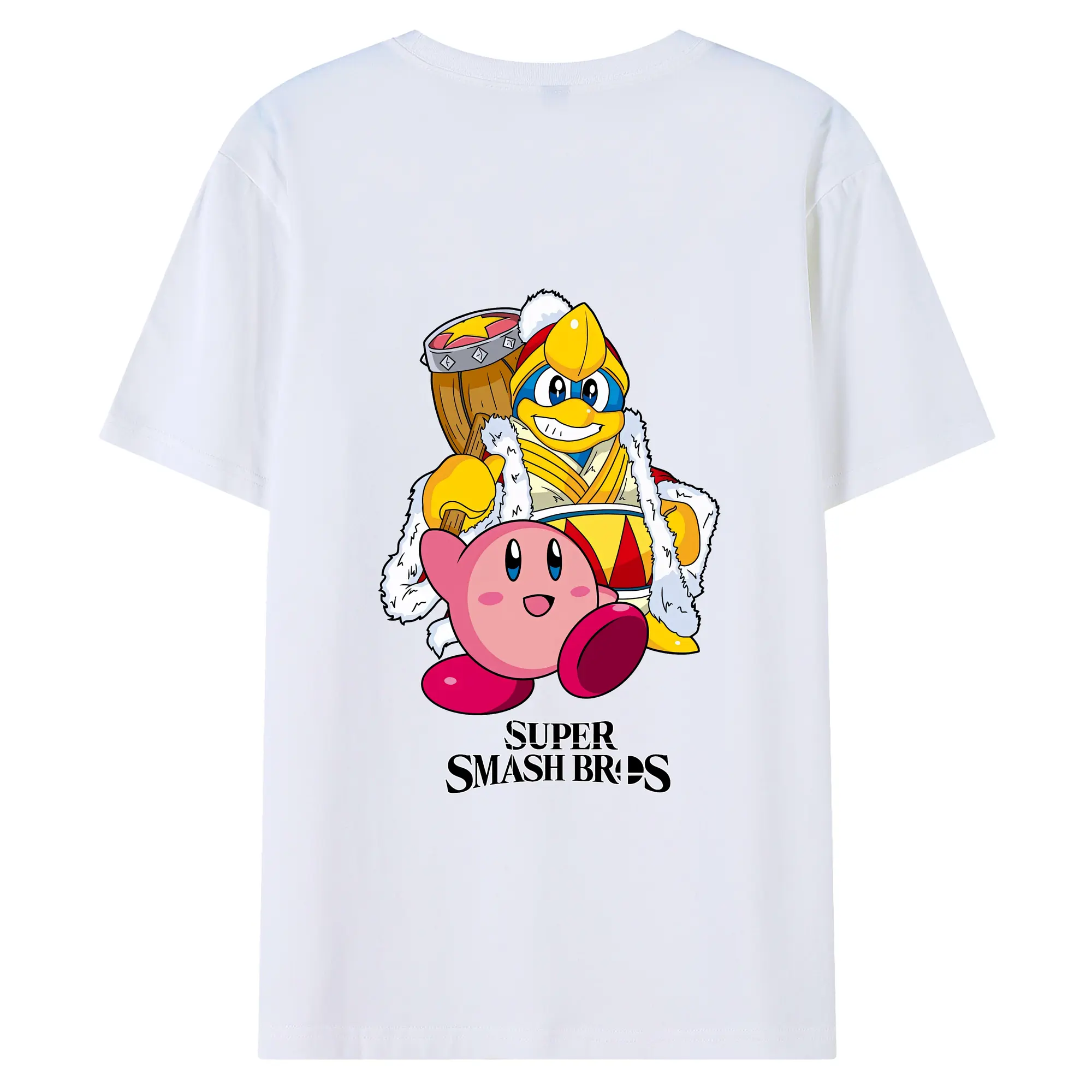 星のカービィ グッズ デデデ大王 - 綿100％ 半袖Tシャツ ・ バックプリント ・ 快適 通気性 ・ 日常使い 散歩 スポーツ用
