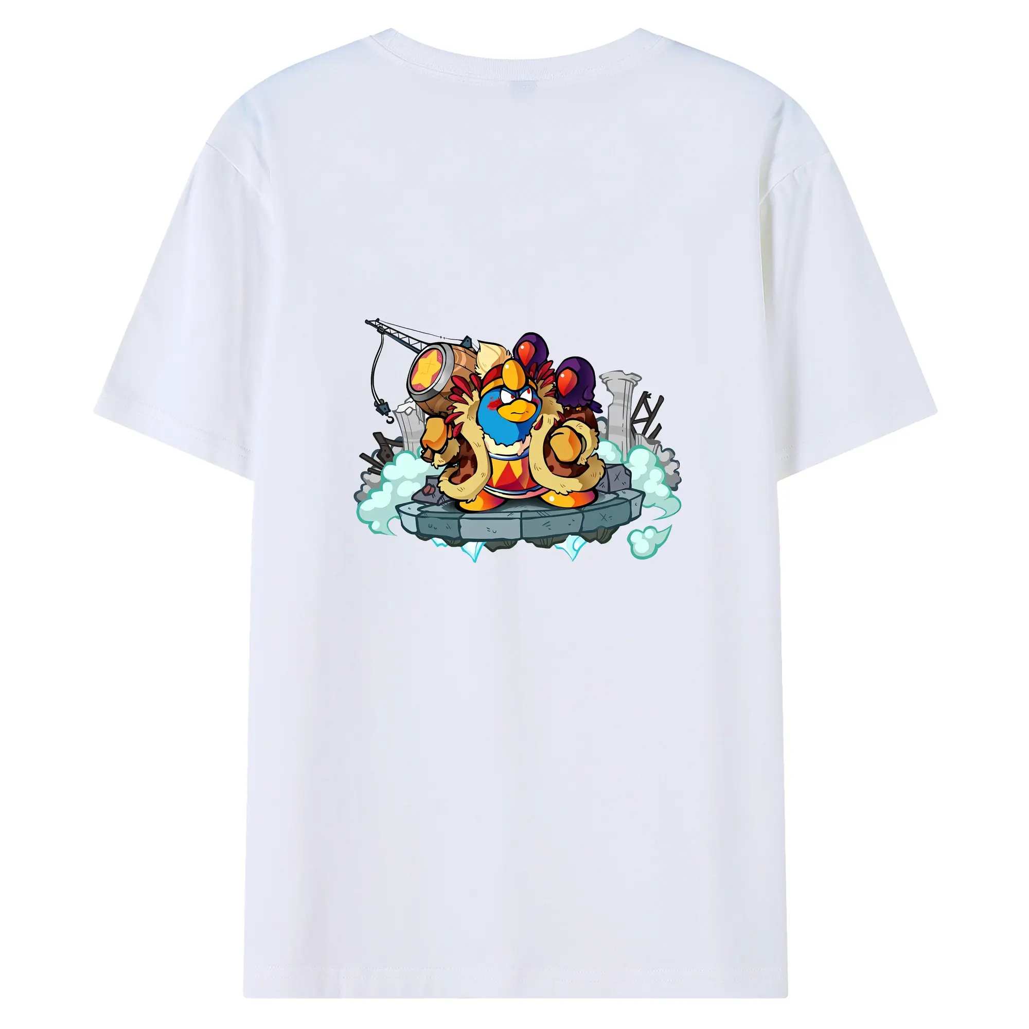 星のカービィ グッズ デデデ大王 - 綿100％ 半袖Tシャツ ・ バックプリント ・ 快適 通気性 ・ 日常使い 散歩 スポーツ用
