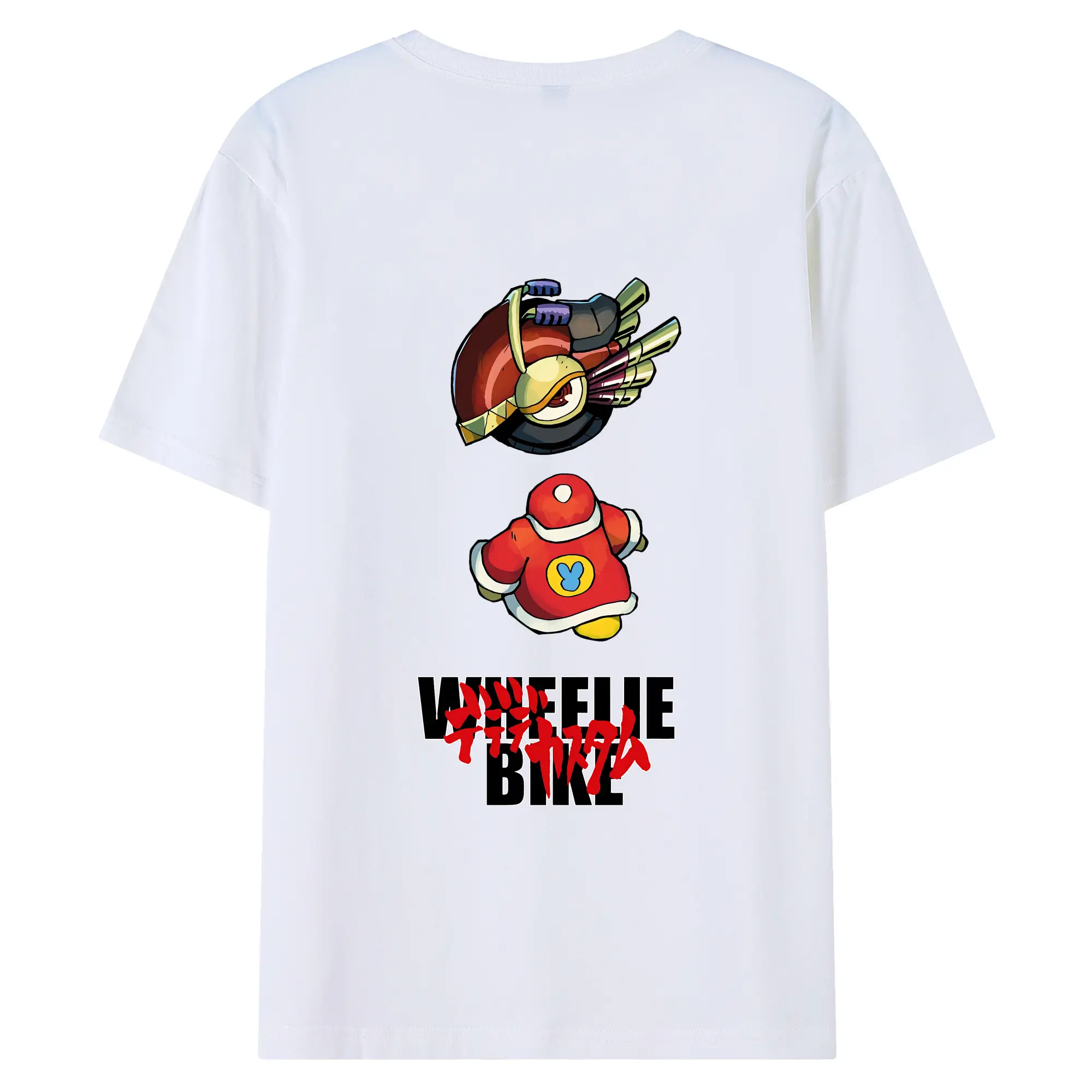 星のカービィ グッズ デデデ大王 - 綿100％ 半袖Tシャツ ・ バックプリント ・ 快適 通気性 ・ 日常使い 散歩 スポーツ用