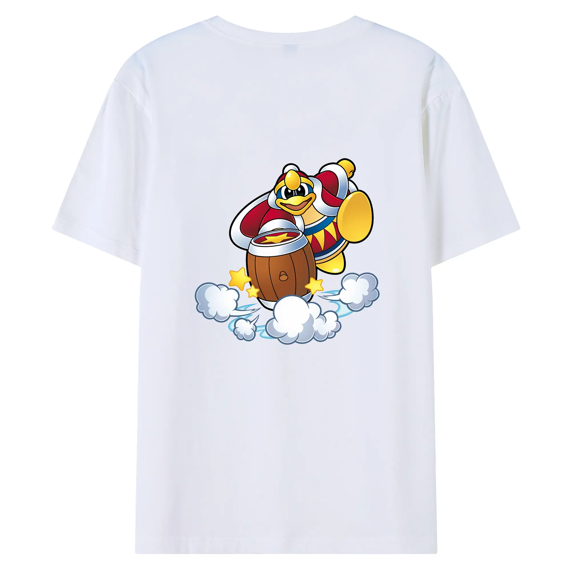 星のカービィ グッズ デデデ大王 - 綿100％ 半袖Tシャツ ・ バックプリント ・ 快適 通気性 ・ 日常使い 散歩 スポーツ用