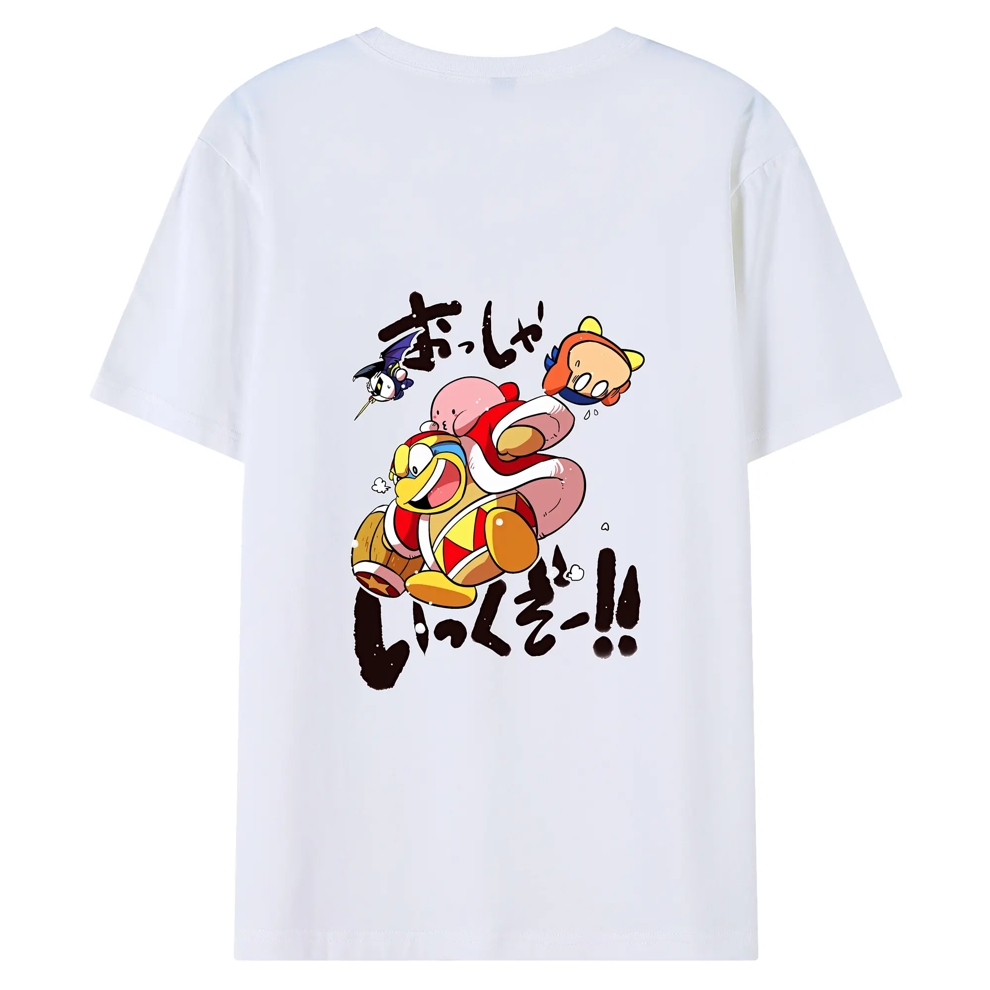 星のカービィ グッズ デデデ大王 - 綿100％ 半袖Tシャツ ・ バックプリント ・ 快適 通気性 ・ 日常使い 散歩 スポーツ用