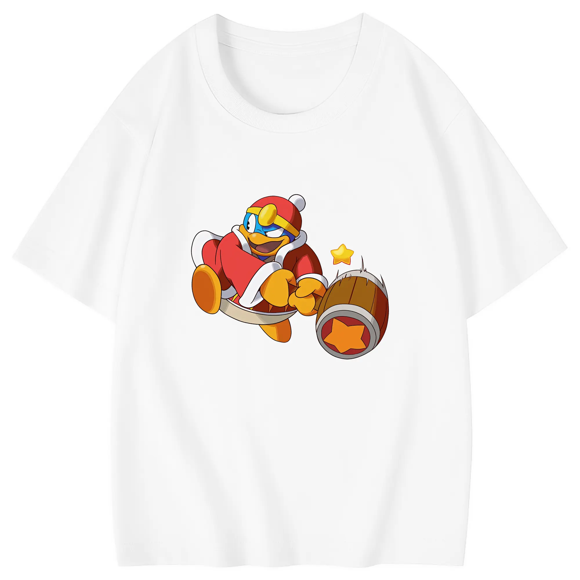 星のカービィ グッズ デデデ大王 - 綿100％ キッズTシャツ ・ フロントプリント ・ 快適 通気性 ・ スポーツ カジュアル 散歩用