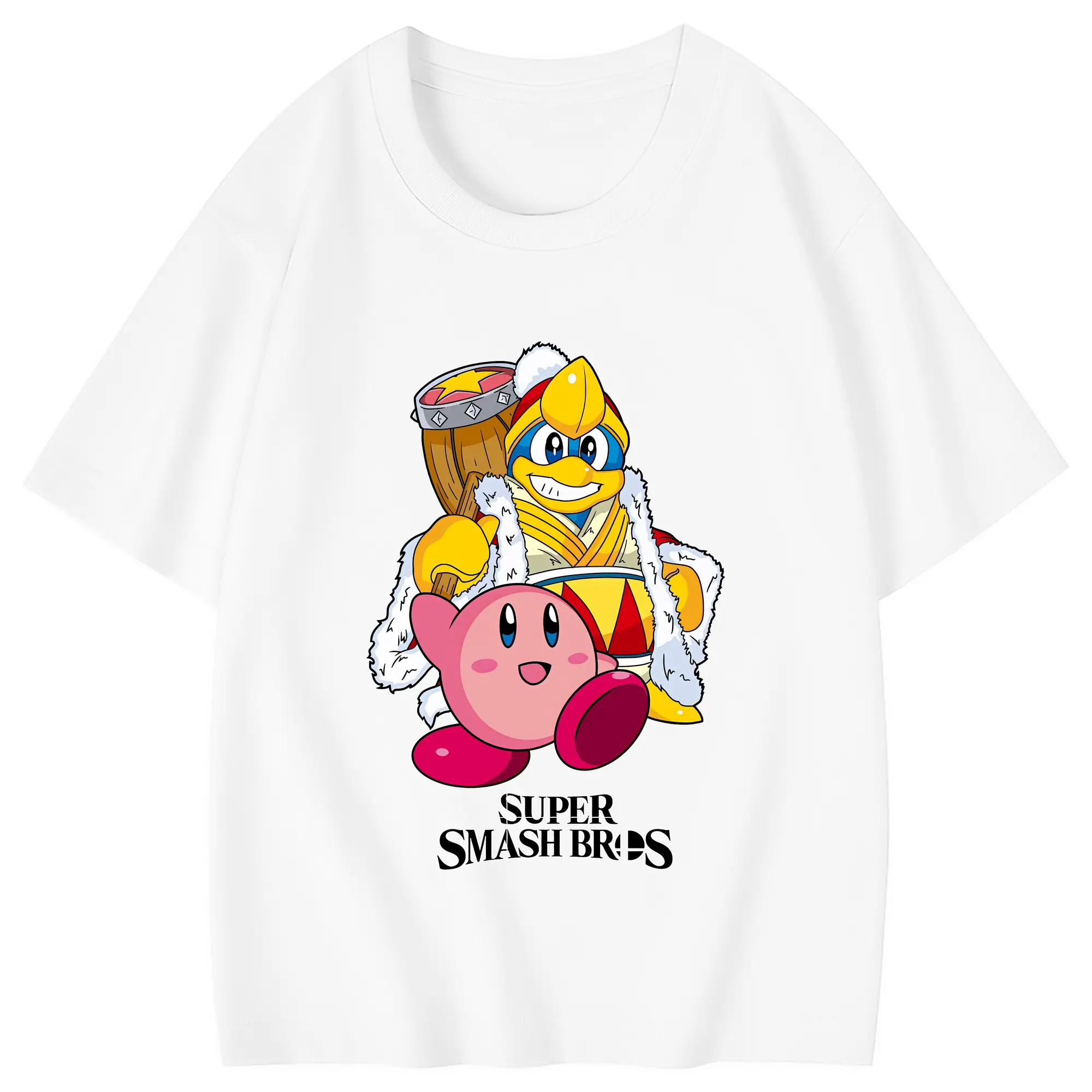 星のカービィ グッズ デデデ大王 - 綿100％ キッズTシャツ ・ フロントプリント ・ 快適 通気性 ・ スポーツ カジュアル 散歩用