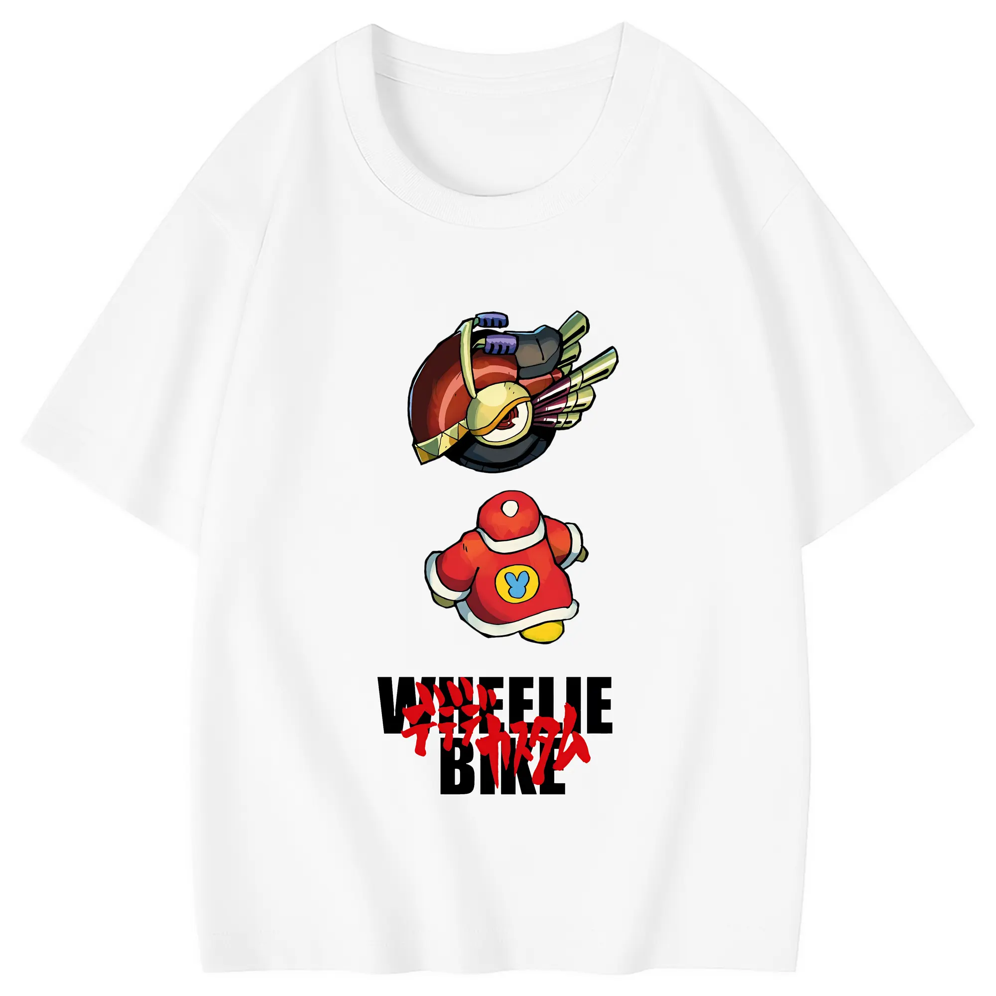 星のカービィ グッズ デデデ大王 - 綿100％ キッズTシャツ ・ フロントプリント ・ 快適 通気性 ・ スポーツ カジュアル 散歩用