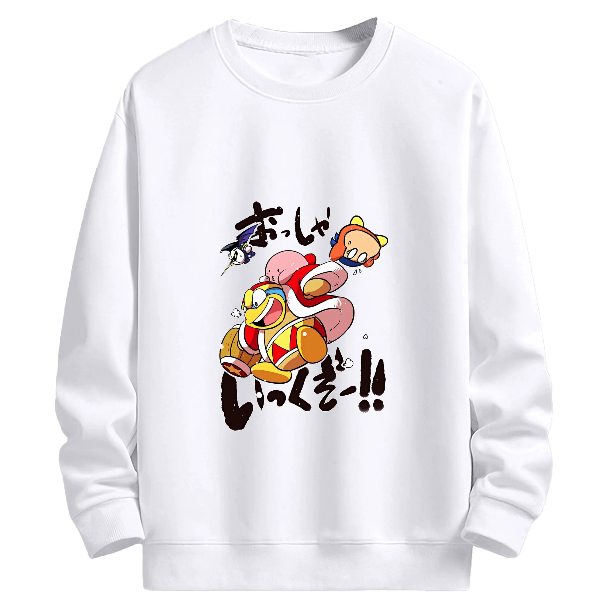 星のカービィ グッズ デデデ大王 - 高品質 クルーネック スウェット ・ コットン59％ ポリエステル41％ ・ ユニセックス 長袖 トレーナー ・ カジュアル デイリー スポーツ 散歩用