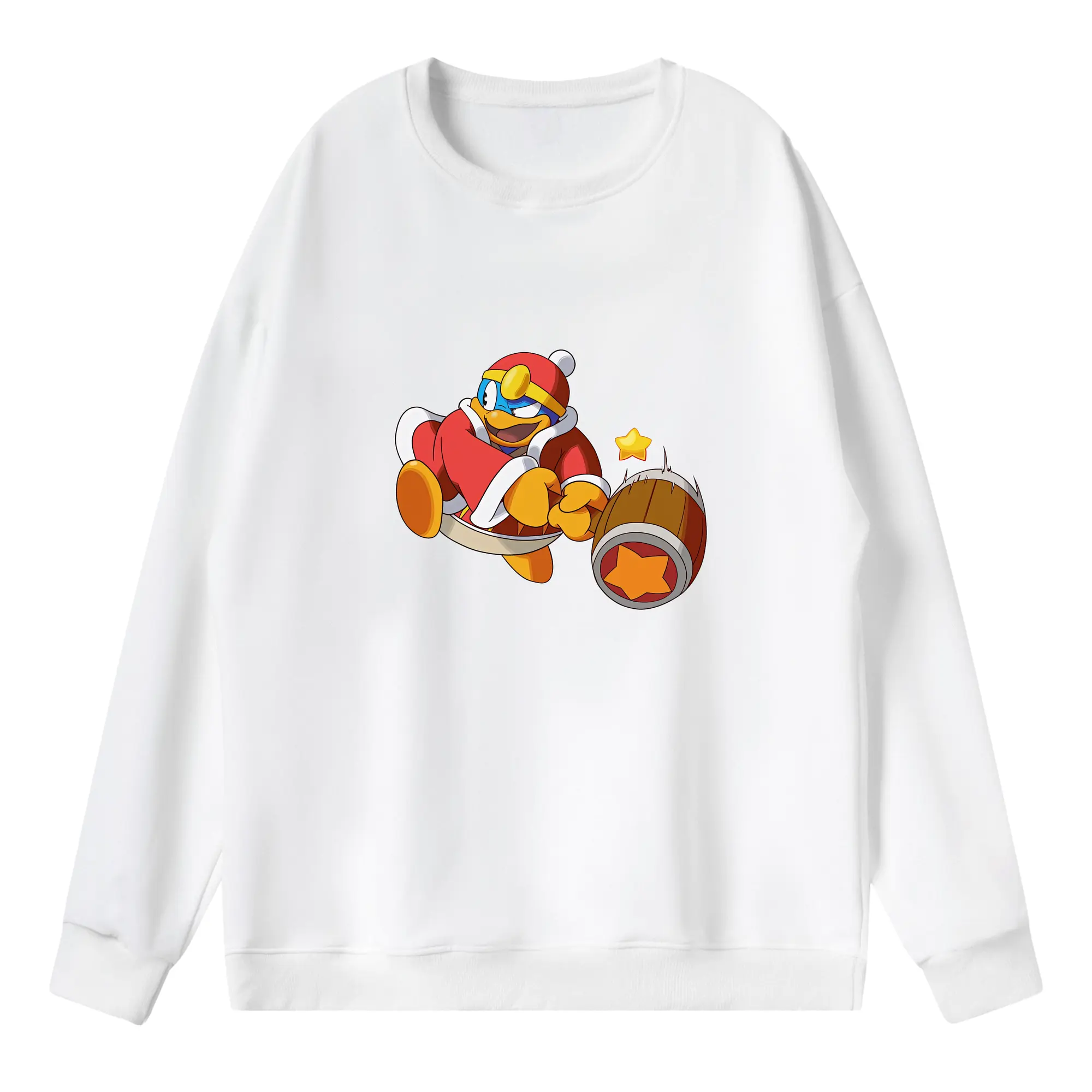 星のカービィ グッズ デデデ大王 - 薄手 クルーネック スウェット 裏毛260g · ポリエステル 春秋向け カジュアル 男女兼用 · トレーナー デイリー スポーツ 散歩に最適