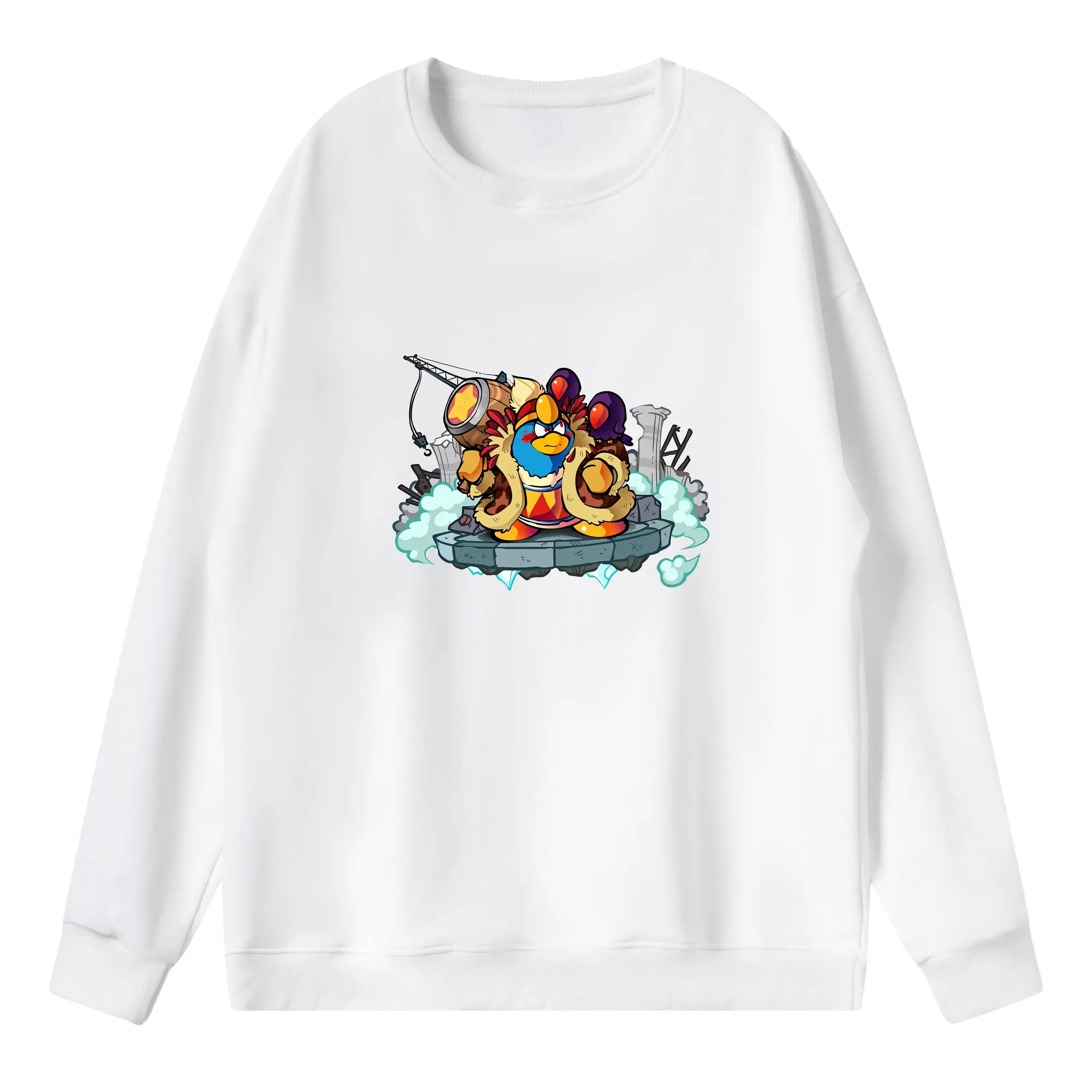 星のカービィ グッズ デデデ大王 - 薄手 クルーネック スウェット 裏毛260g · ポリエステル 春秋向け カジュアル 男女兼用 · トレーナー デイリー スポーツ 散歩に最適