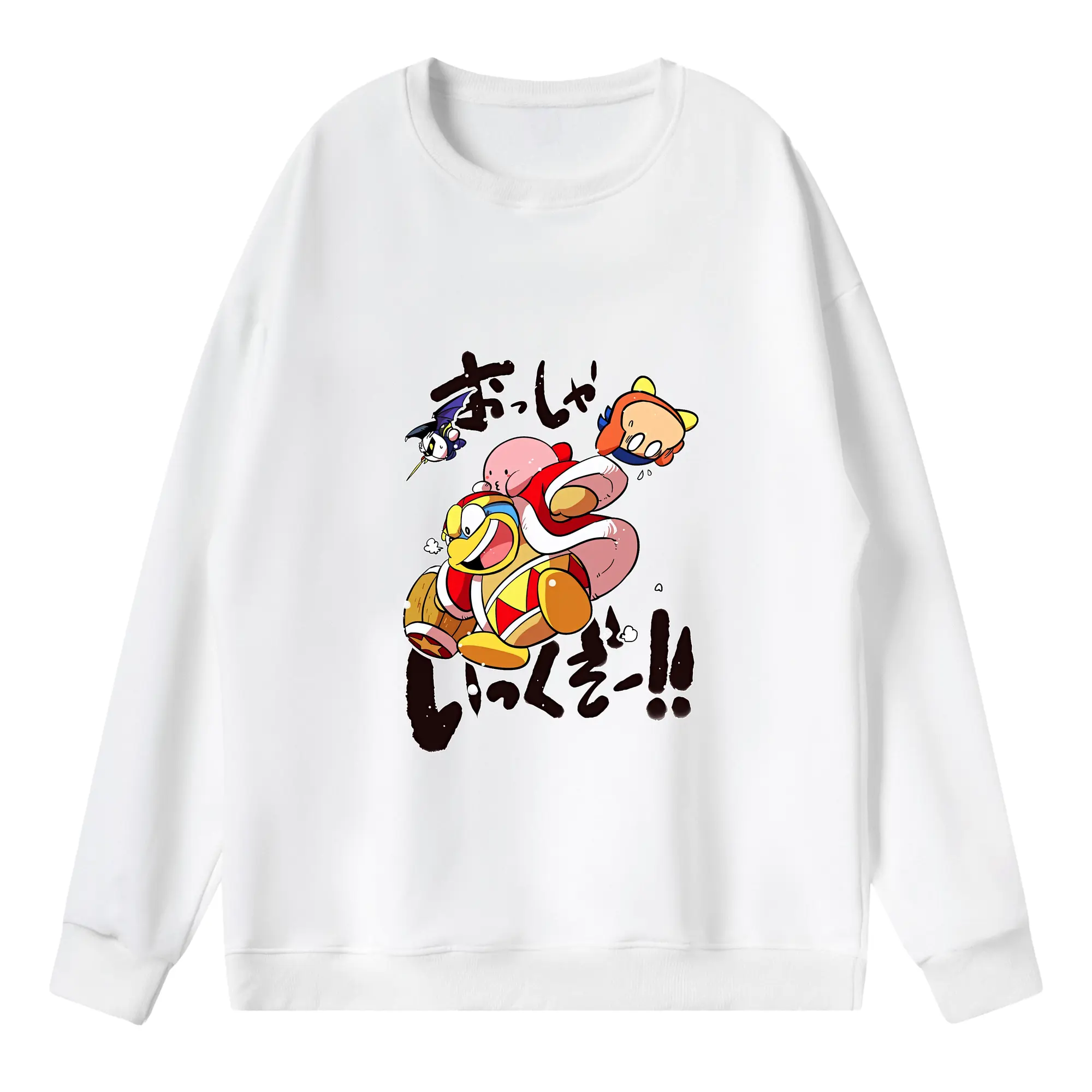 星のカービィ グッズ デデデ大王 - 薄手 クルーネック スウェット 裏毛260g · ポリエステル 春秋向け カジュアル 男女兼用 · トレーナー デイリー スポーツ 散歩に最適