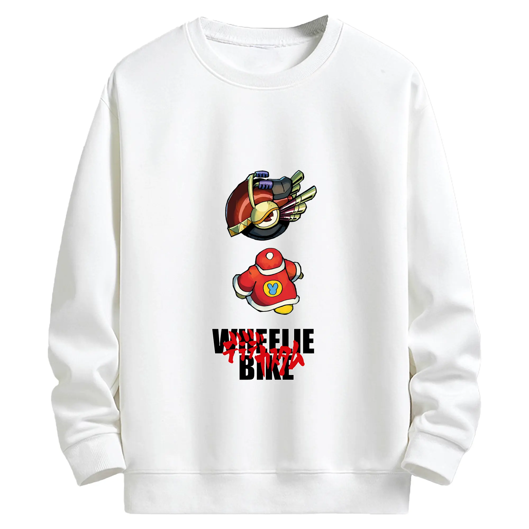 星のカービィ グッズ デデデ大王 - キッズ クルーネックスウェットシャツ ・ フロントプリント ・ 綿80％ ポリエステル20％ ・ 快適 通学 スポーツ 日常使い お散歩用