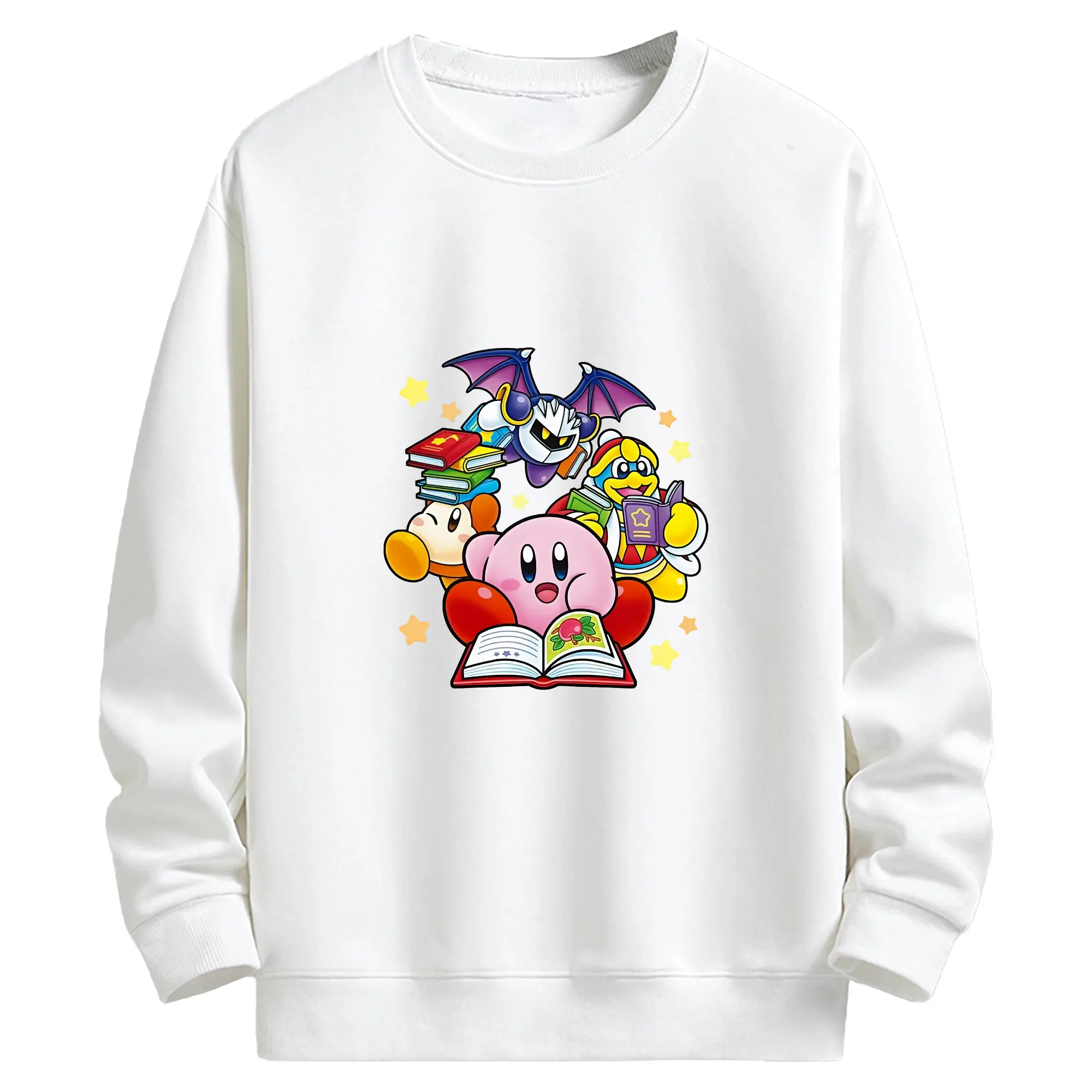 星のカービィ グッズ デデデ大王 - キッズ クルーネックスウェットシャツ ・ フロントプリント ・ 綿80％ ポリエステル20％ ・ 快適 通学 スポーツ 日常使い お散歩用