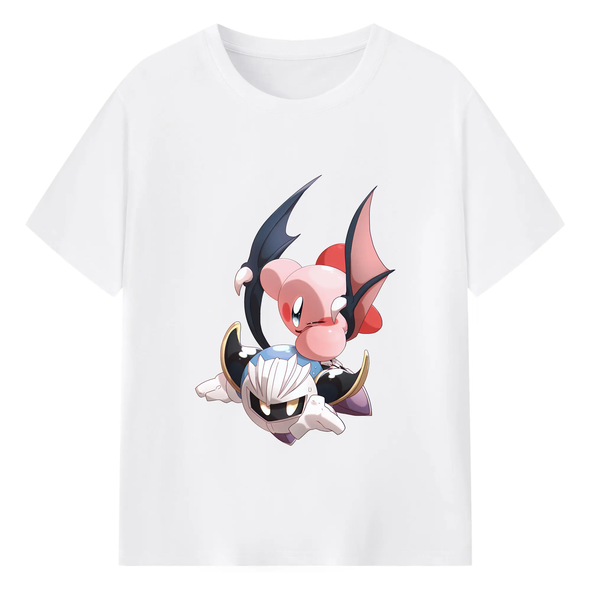 星のカービィ グッズ メタナイト - 綿100％ 半袖Tシャツ ・ フロントプリント ・ 快適 通気性 ・ 日常使い 散歩 スポーツ用