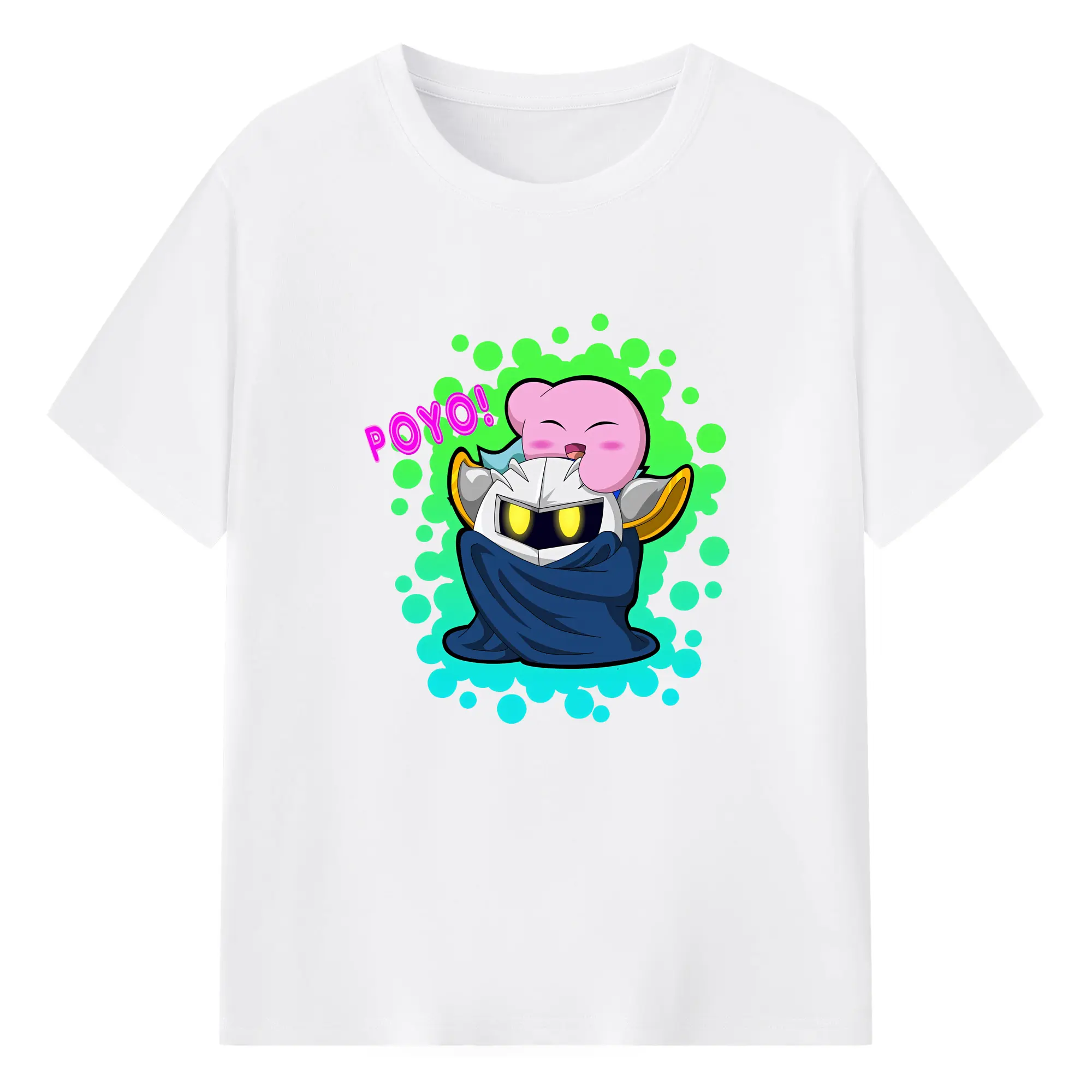 星のカービィ グッズ メタナイト - 綿100％ 半袖Tシャツ ・ フロントプリント ・ 快適 通気性 ・ 日常使い 散歩 スポーツ用