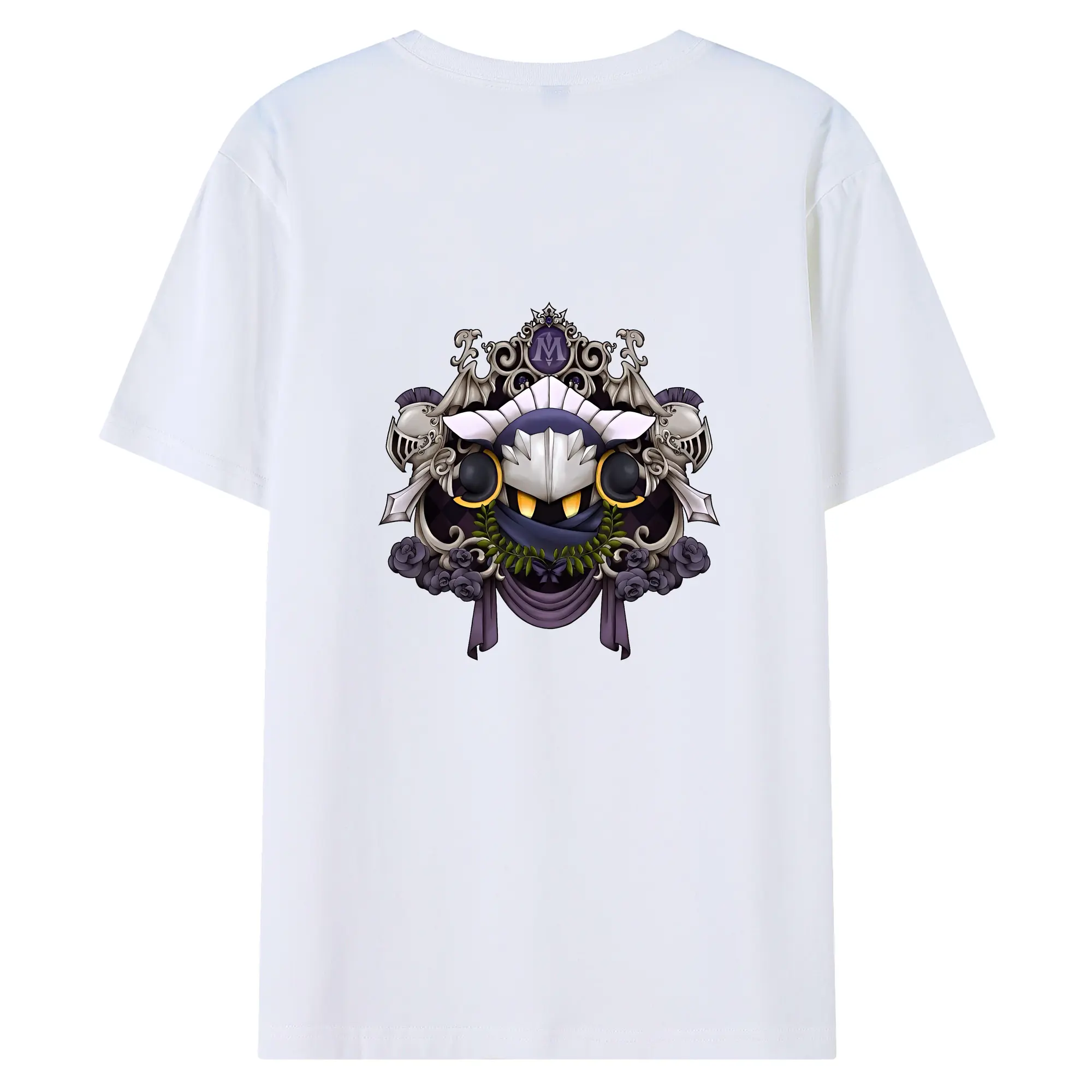 星のカービィ グッズ メタナイト - 綿100％ 半袖Tシャツ ・ バックプリント ・ 快適 通気性 ・ 日常使い 散歩 スポーツ用