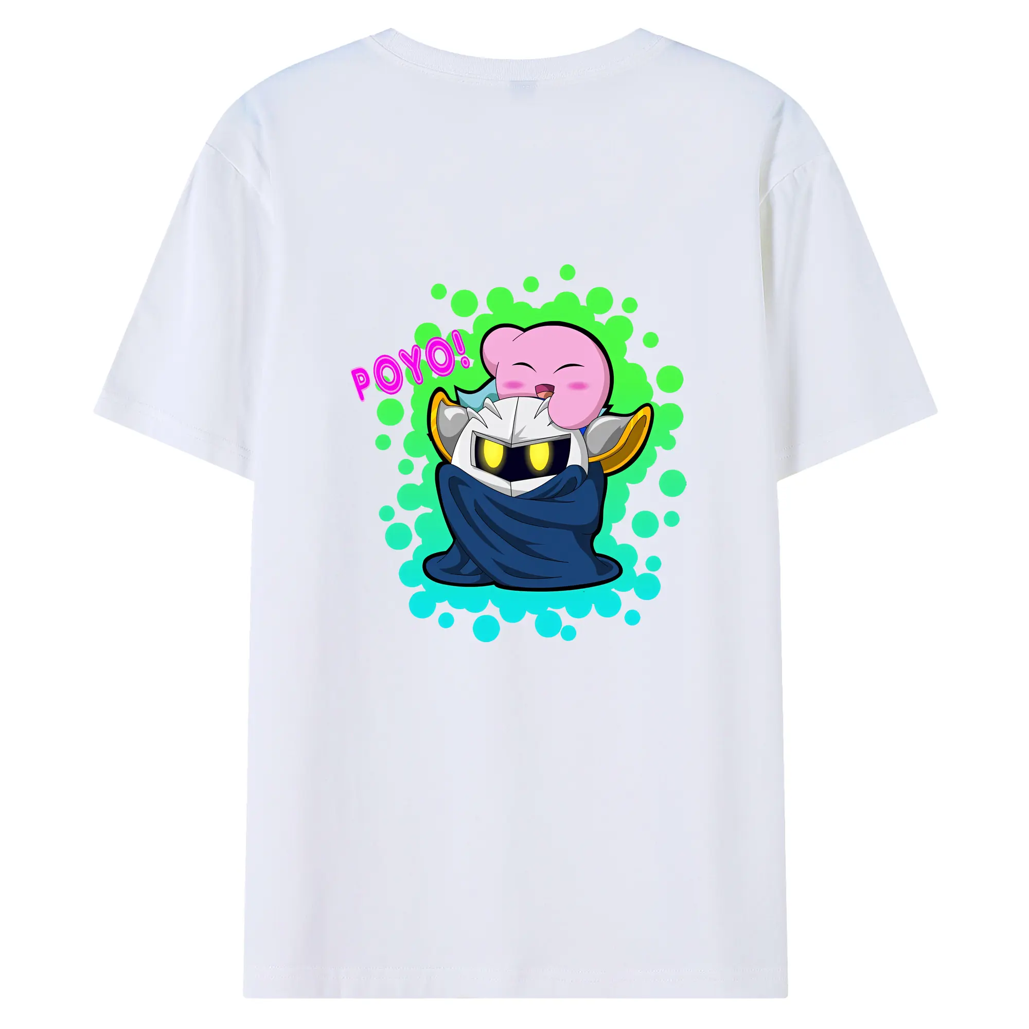 星のカービィ グッズ メタナイト - 綿100％ 半袖Tシャツ ・ バックプリント ・ 快適 通気性 ・ 日常使い 散歩 スポーツ用
