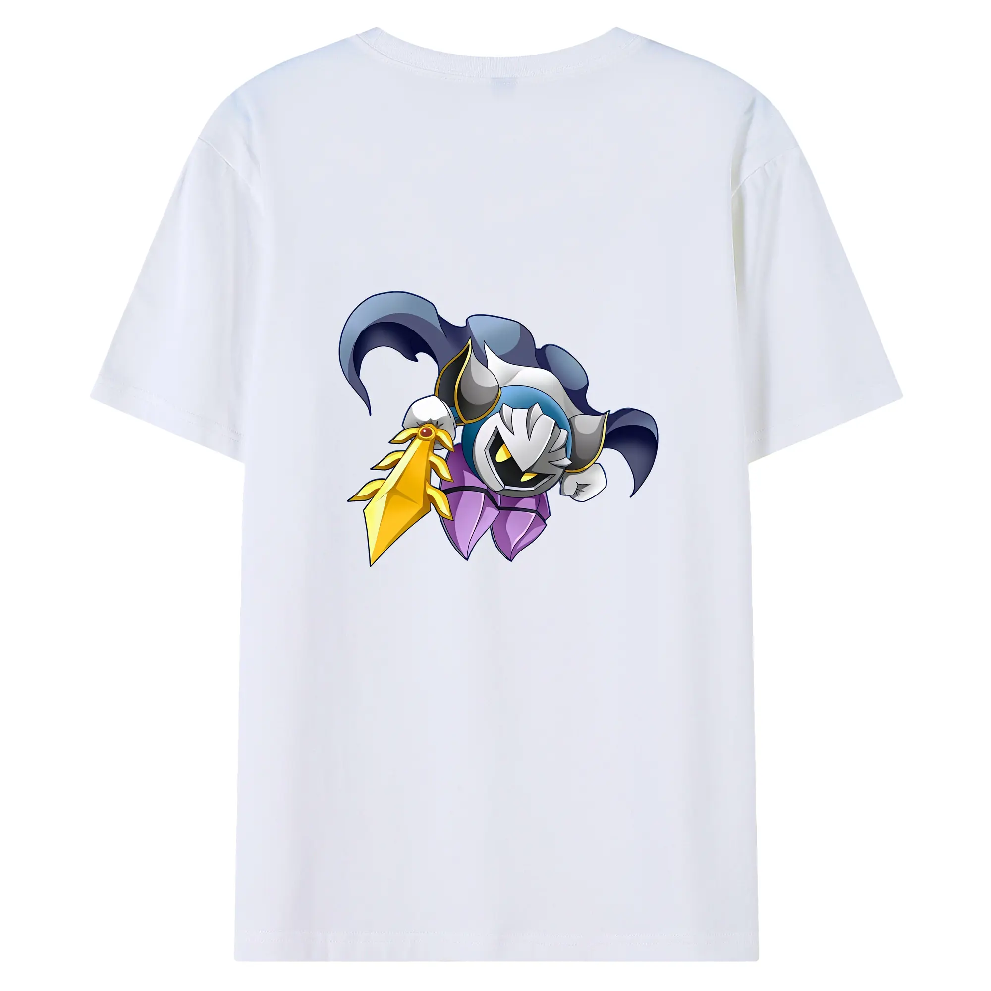 星のカービィ グッズ メタナイト - 綿100％ 半袖Tシャツ ・ バックプリント ・ 快適 通気性 ・ 日常使い 散歩 スポーツ用