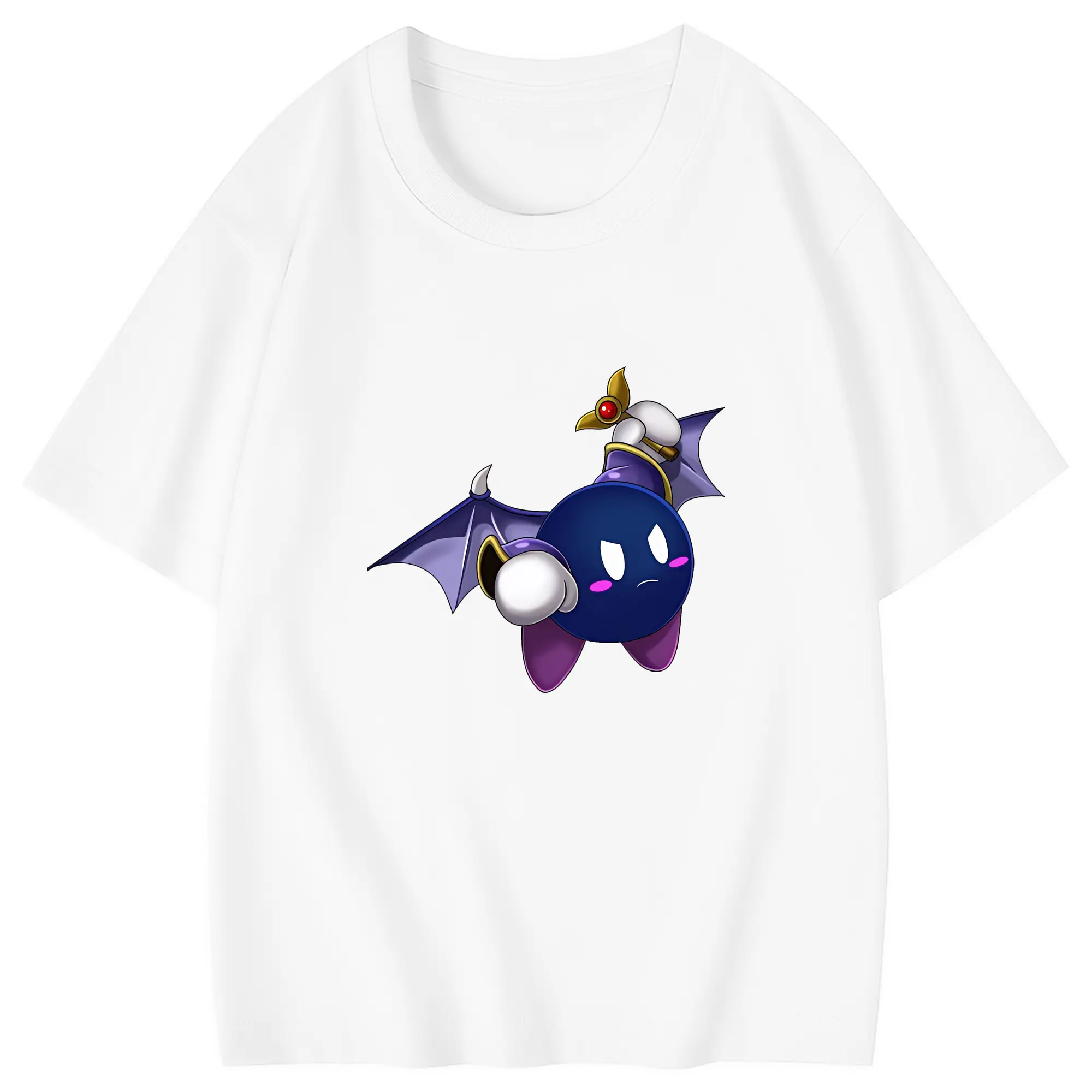 星のカービィ グッズ メタナイト - 綿100％ キッズTシャツ ・ フロントプリント ・ 快適 通気性 ・ スポーツ カジュアル 散歩用