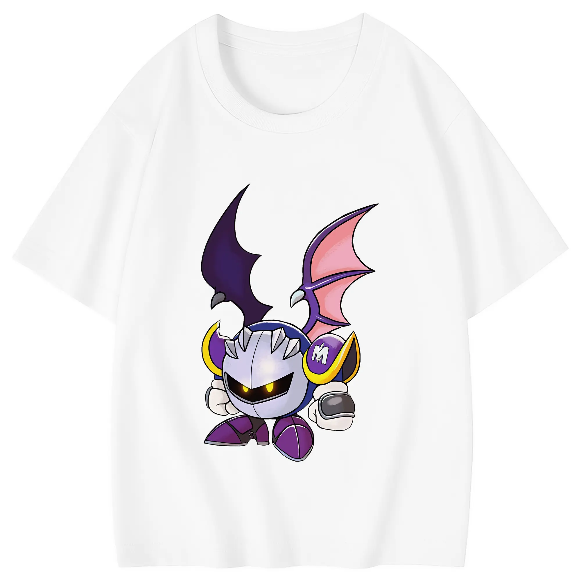 星のカービィ グッズ メタナイト - 綿100％ キッズTシャツ ・ フロントプリント ・ 快適 通気性 ・ スポーツ カジュアル 散歩用