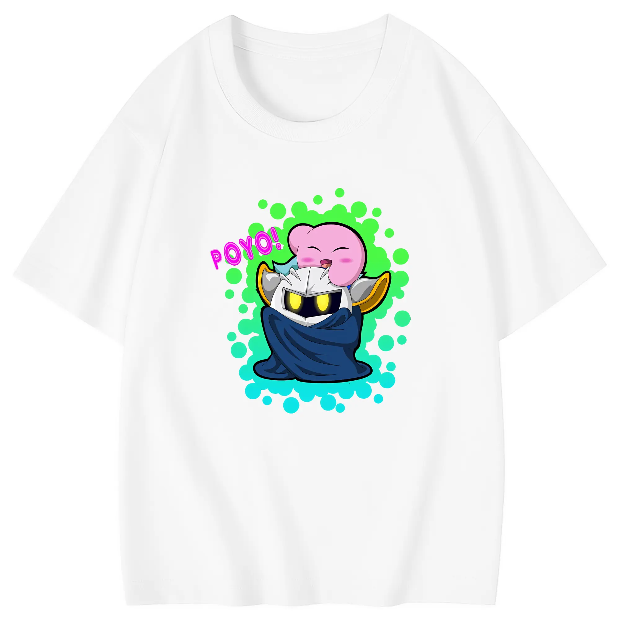 星のカービィ グッズ メタナイト - 綿100％ キッズTシャツ ・ フロントプリント ・ 快適 通気性 ・ スポーツ カジュアル 散歩用