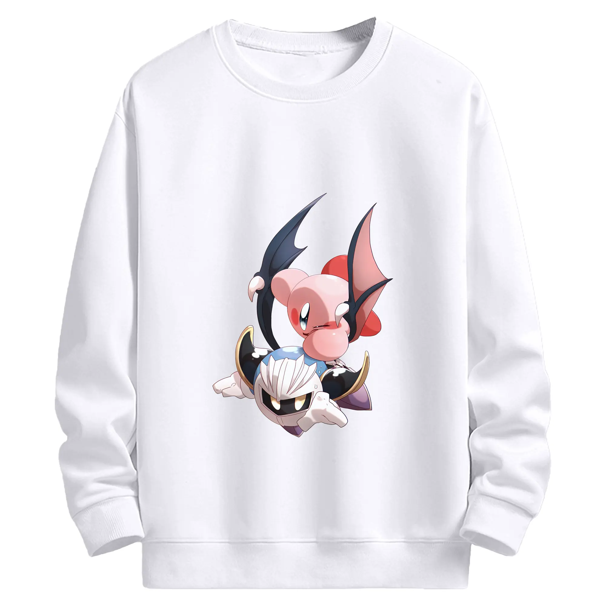 星のカービィ グッズ メタナイト - 高品質 クルーネック スウェット ・ コットン59％ ポリエステル41％ ・ ユニセックス 長袖 トレーナー ・ カジュアル デイリー スポーツ 散歩用